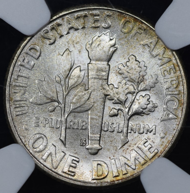 1953-S Roosevelt Dime NGC MS 68 FT (FB) TOP POP
