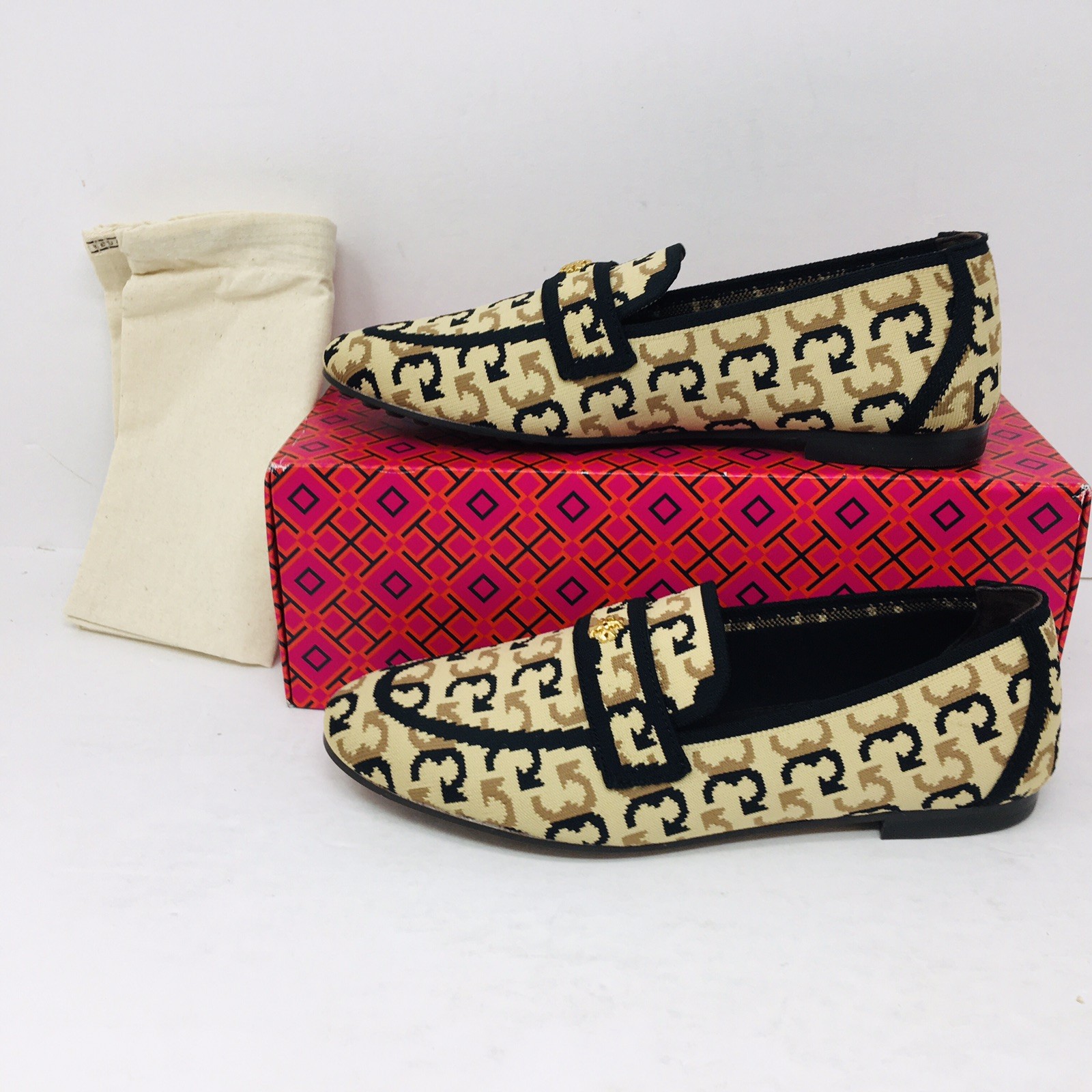 Tory Burch Ballet Loafer (Fall Diagonal T) Women's Shoes Size 7.5 M - Medium