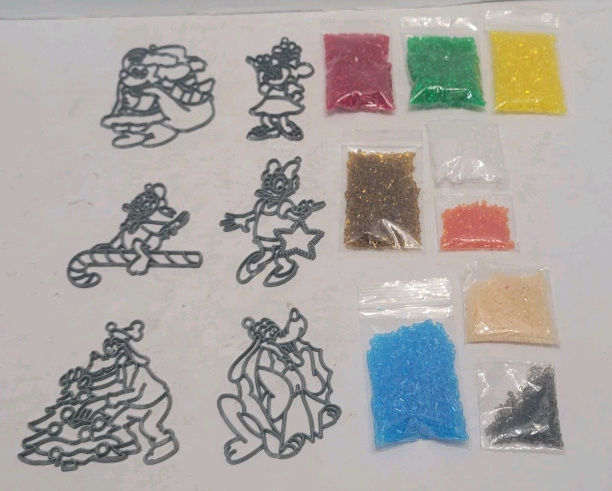 Vtg Lot of 6 Disney Make It Bake It Stained Glass Sun Catchers Mickey Minnie Etc