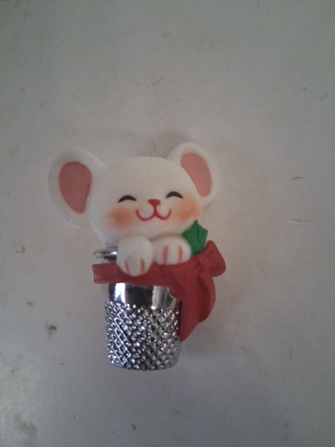 Vintage Christmas Mouse Pin Hallmark 1984 2 in