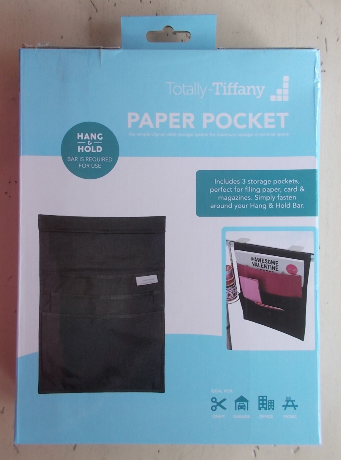 Totally Tiffany Hang & Hold Paper Pocket File New
