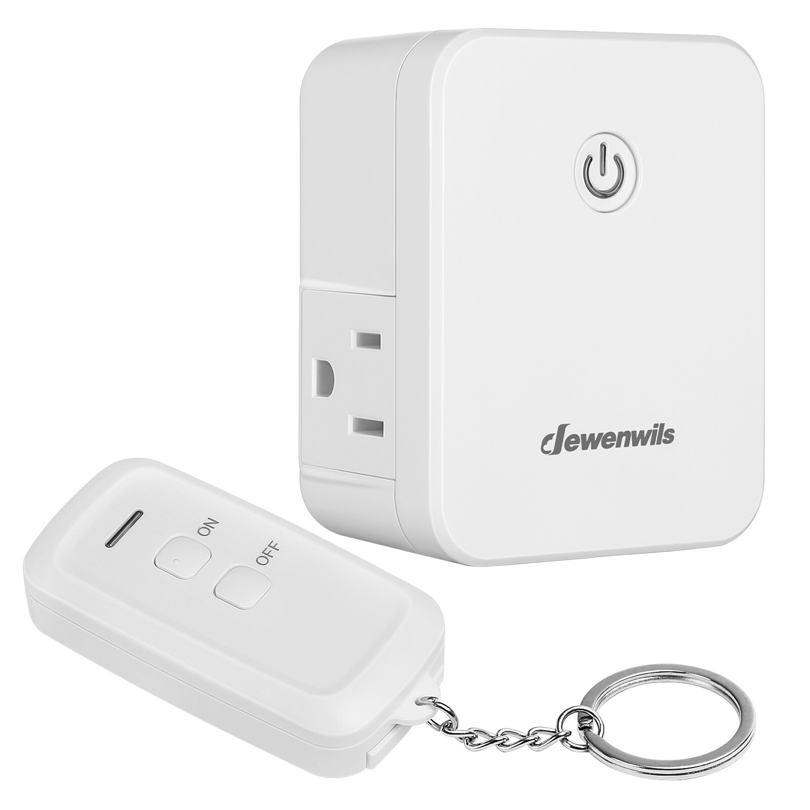 DEWENWILS Wireless Remote Control Outlet Electrical 2 Side-Way Outlets 100 ft