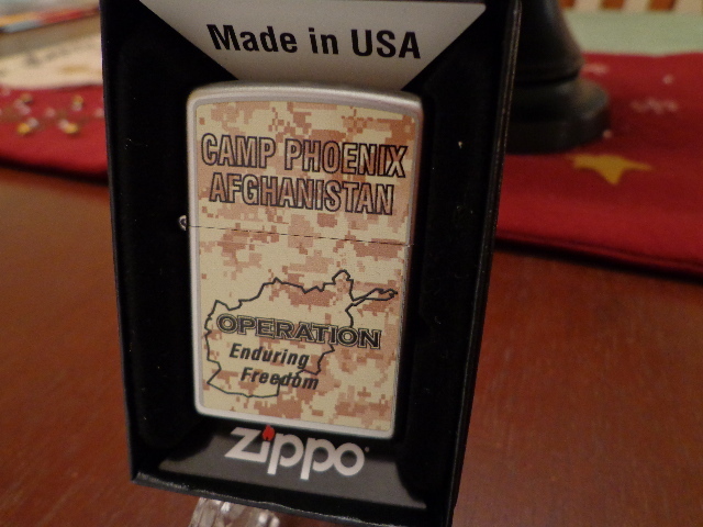 OEF OPERATION ENDURING FREEDOM CAMP PHOENIX AFGHANISTAN DIGITAL CAMO ZIPPO 2010