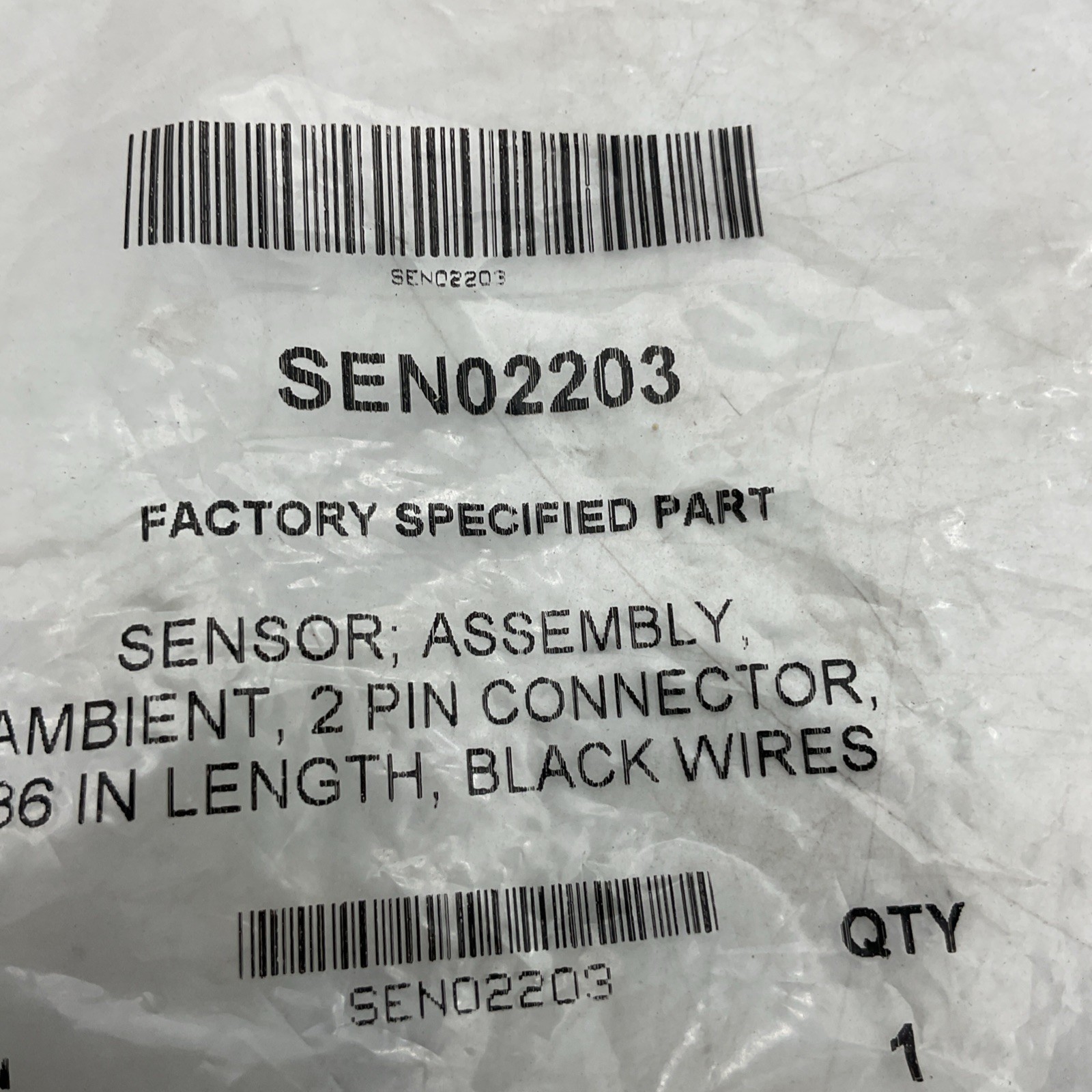 Trane SEN02203 1/2" Sensor Assembly Ambient Air Temperature Sensor Assembly