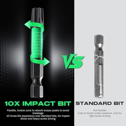 27PCS Impact Torx Bits Set TT7-TT40 Security Tamper Proof & Magnetic Screwdriver