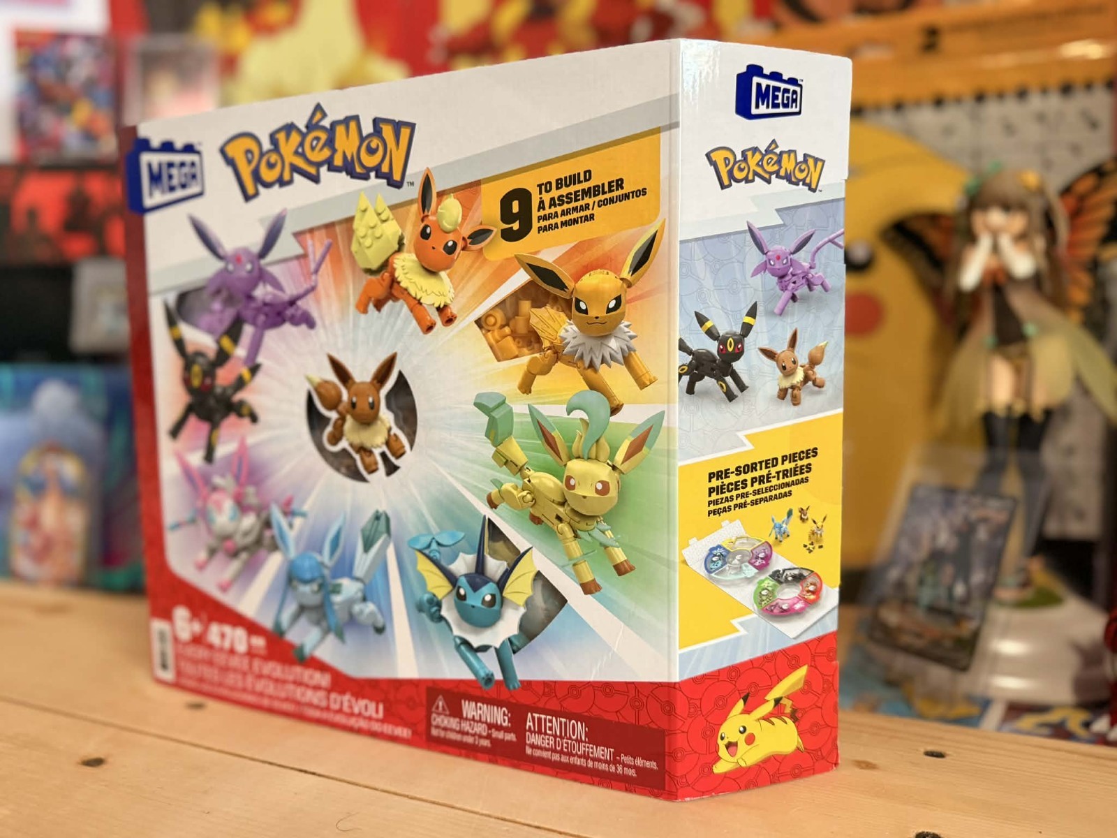 Mega - Pokémon Every Eevee Evolution Building Set - 470 Pieces 9 to Build Mattel