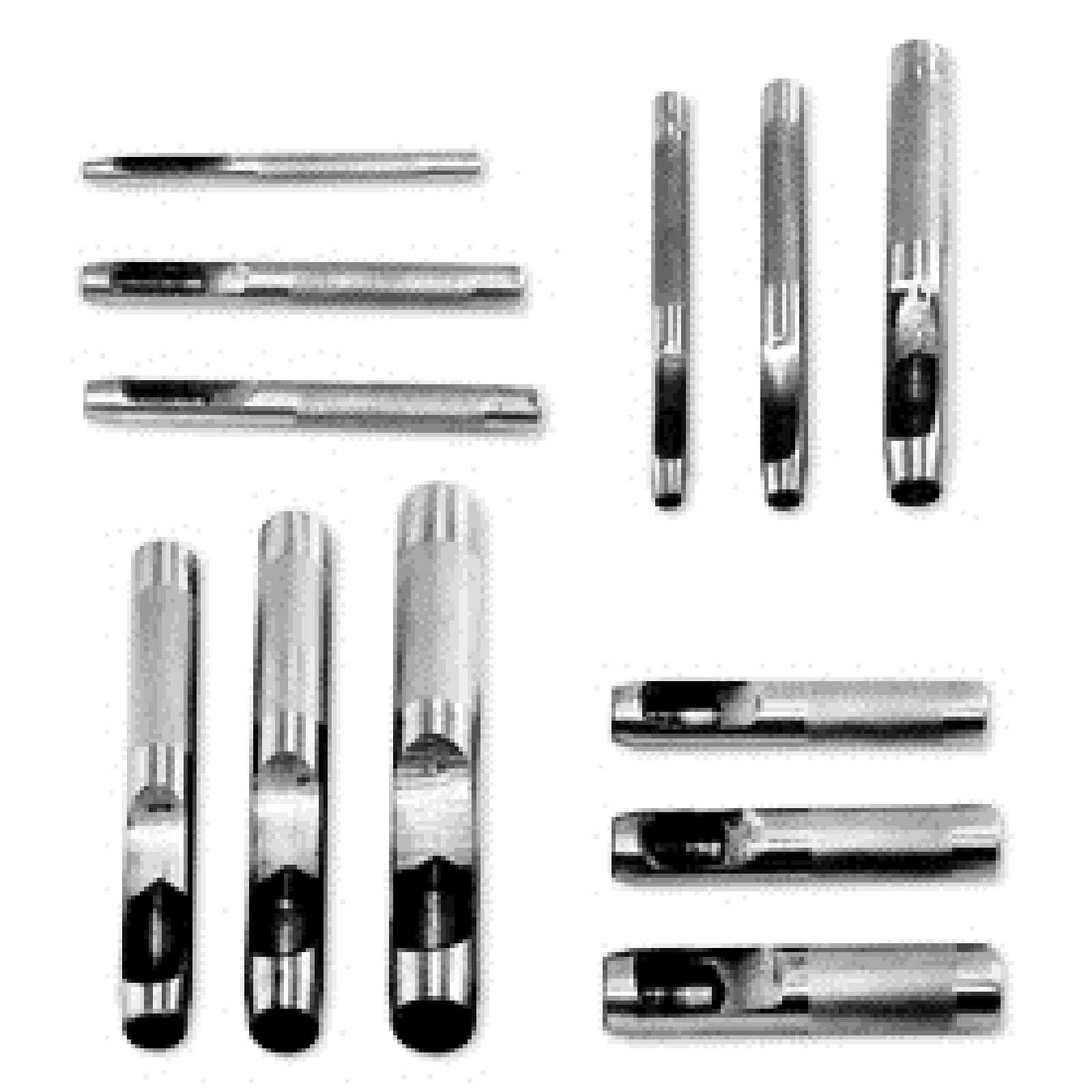 12 Pc Hollow Hole Punch Plastic Leather Washer Gasket Maker Cutter Set HD Tool