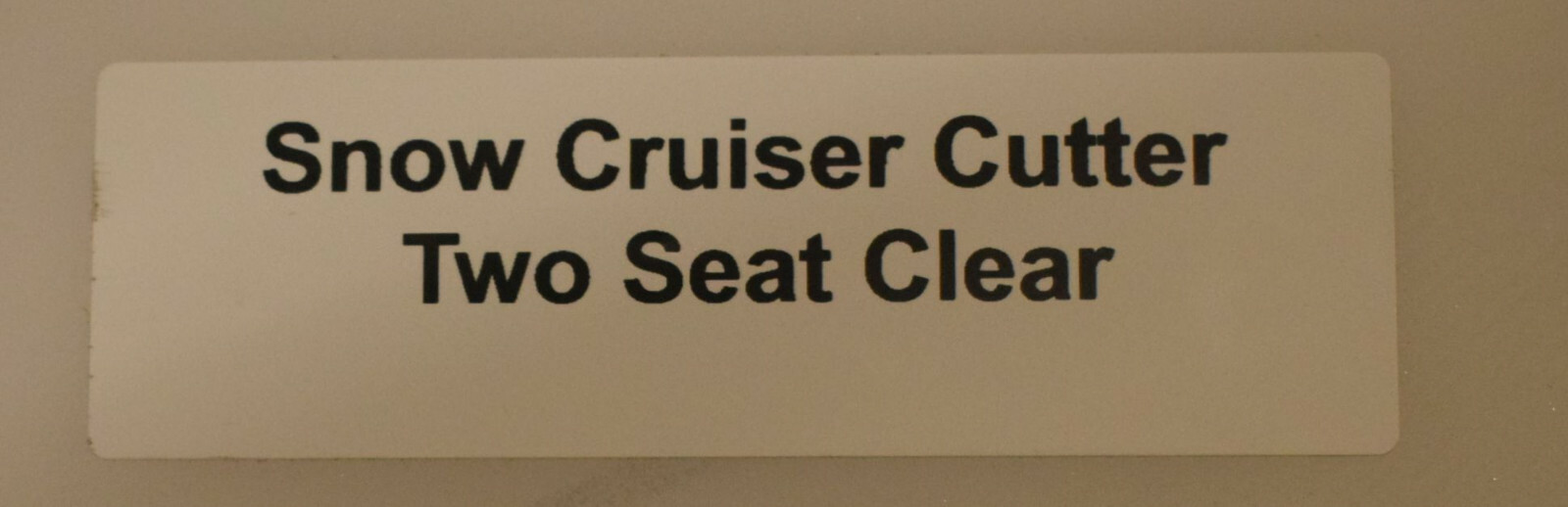 Windshield Sno Cruiser Kutter Cutter Clear two Seat Sleigh