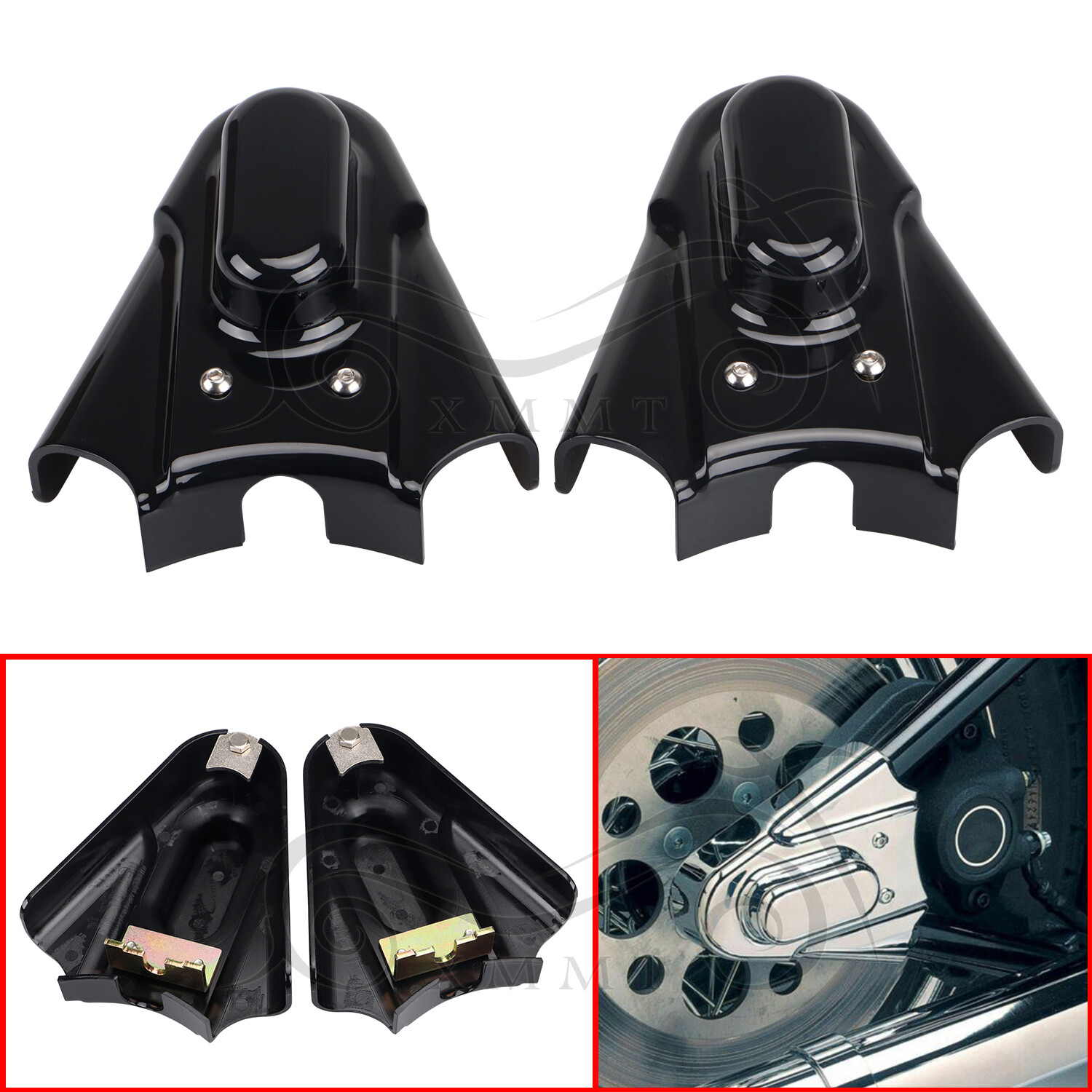 Rear Swingarm Axle Cover For Harley Fatboy FLSTF Night Train EFI FXSTBI Softail