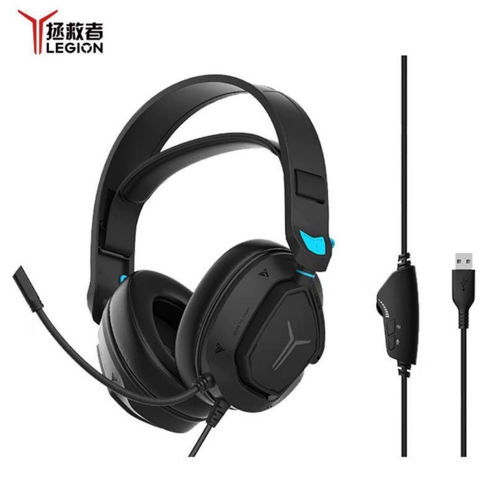 Original Lenovo Legion R360 USB Wired ENC Gaming Headset For PC Laptop Esports
