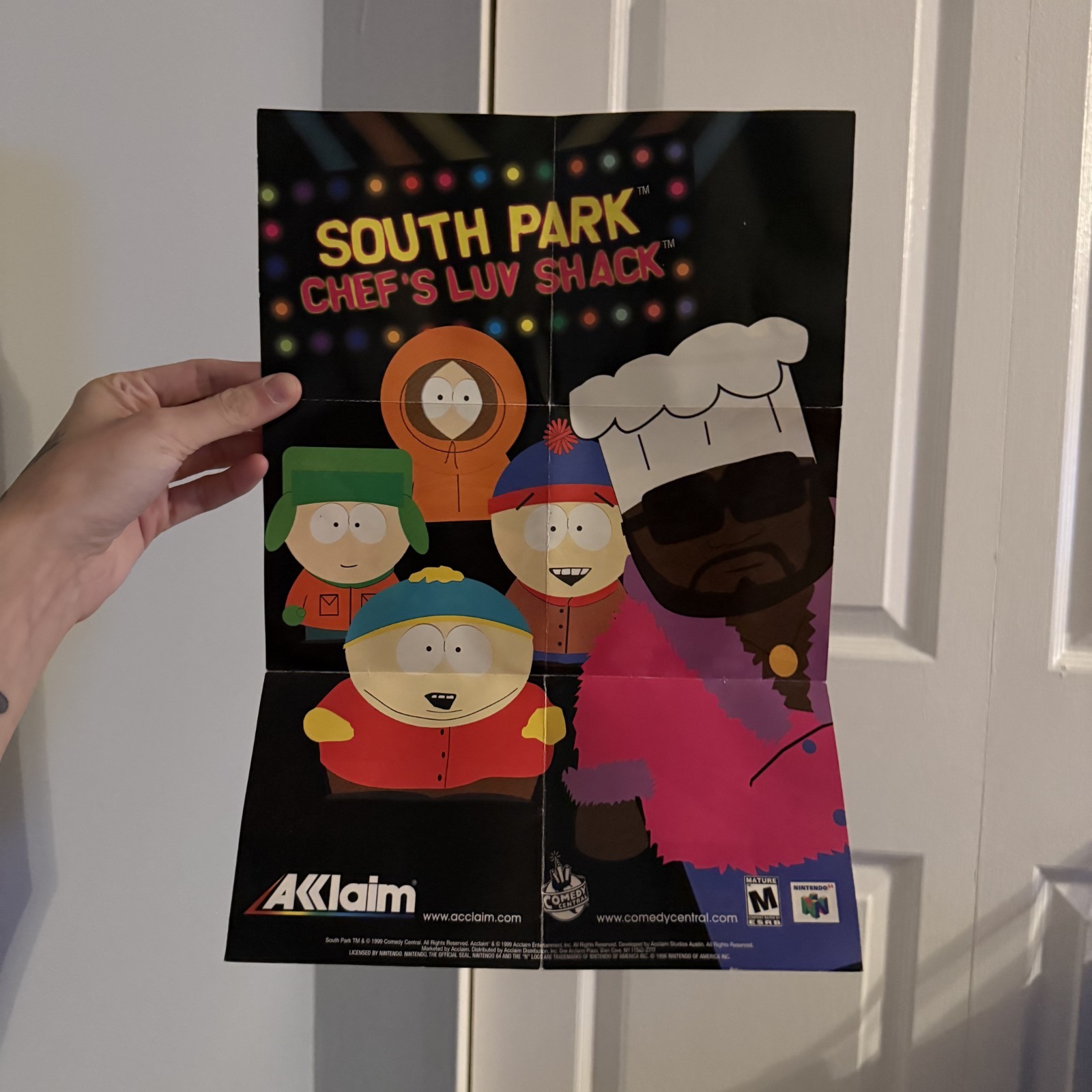 South Park Rally Chef's Luv Shack Poster Insert Only Nintendo 64 N64