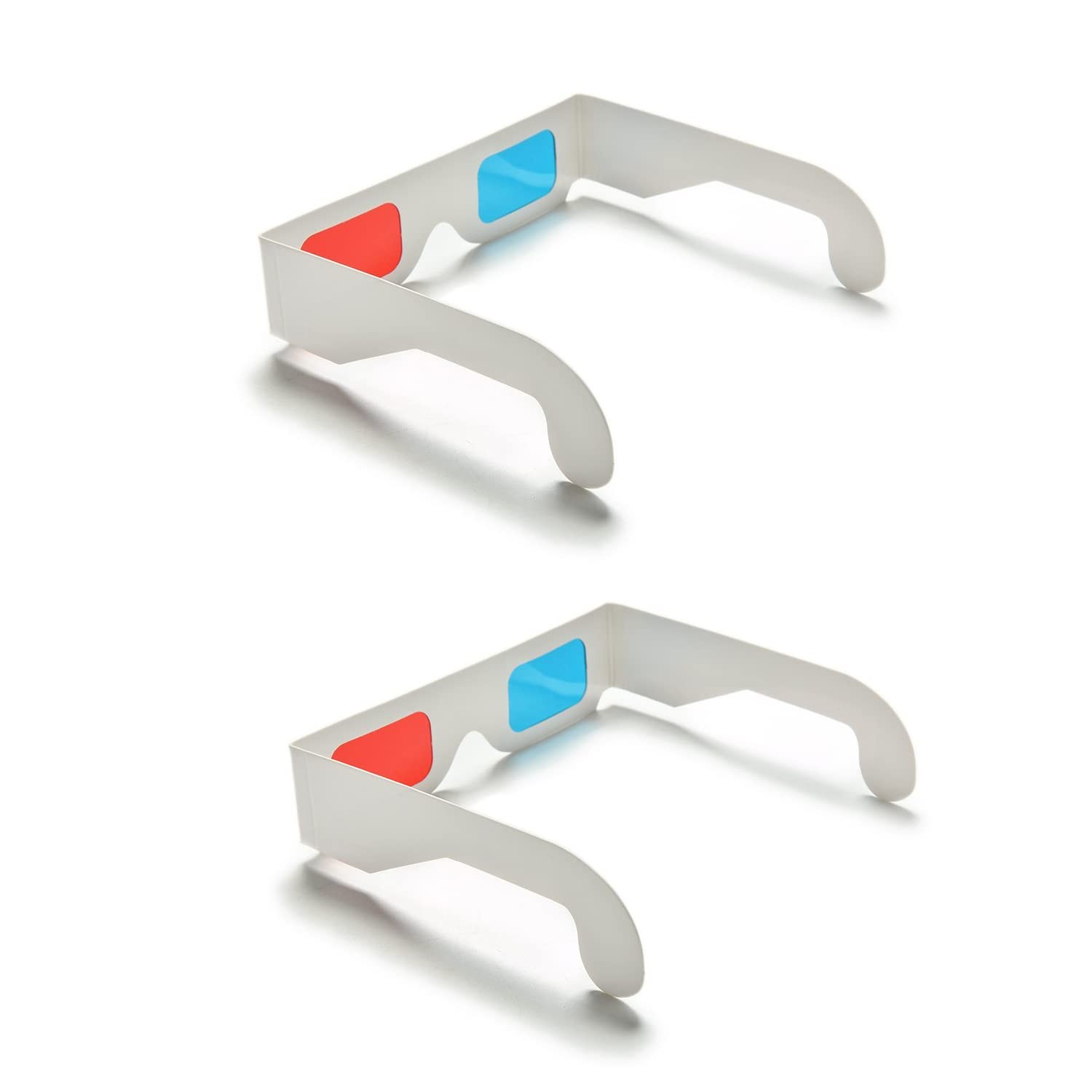 100 Pairs 3D Cardboard Glasses Red Blue Cyan Movie Anaglyph Paper