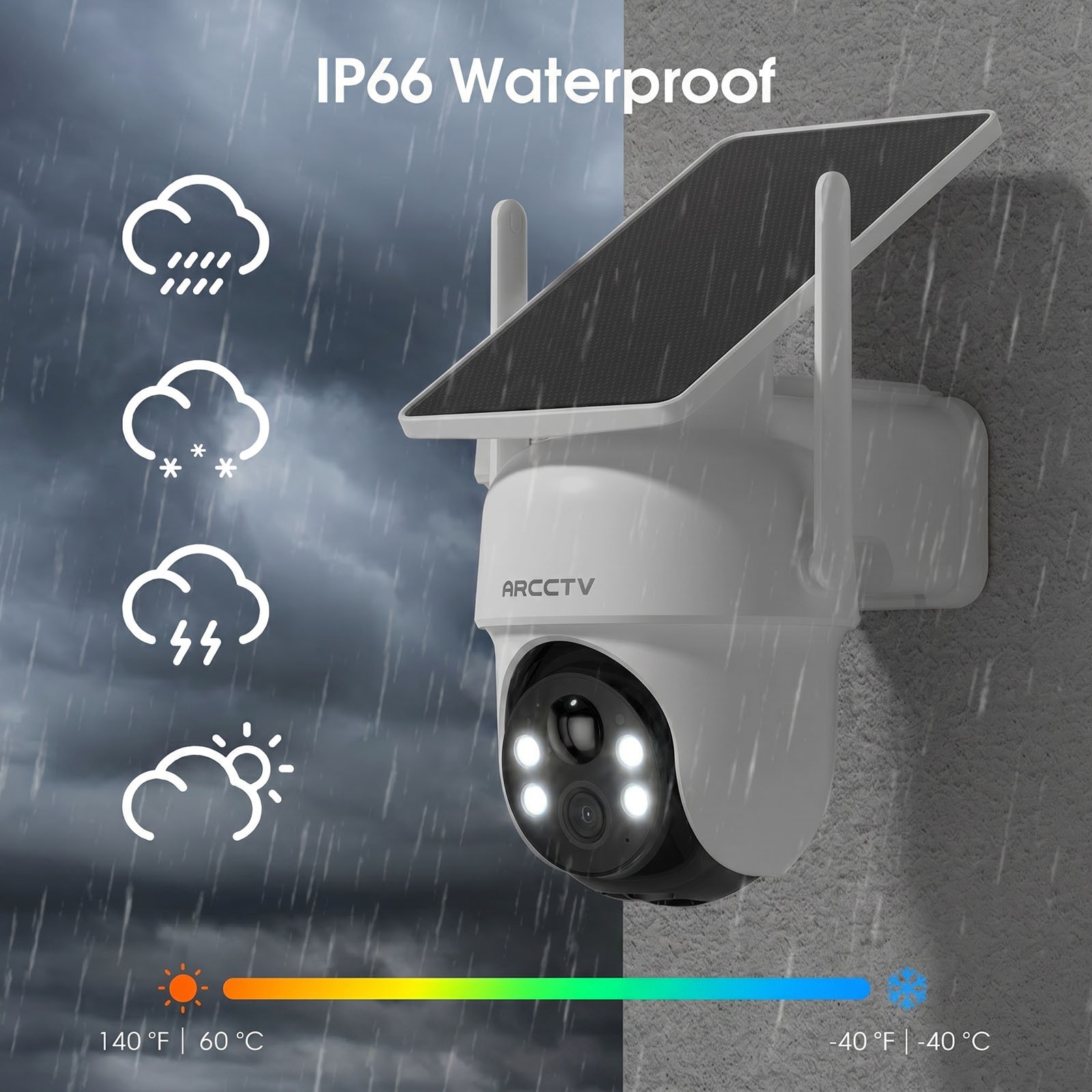 Wireless PTZ Security Camera System with Solar Panel 10CH NVR Smart Night Vision