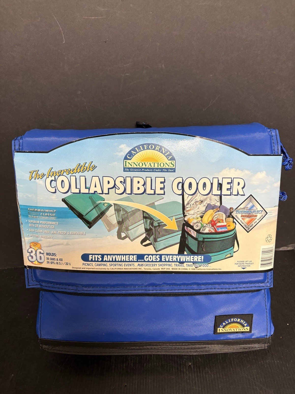 The Incredible Collapsible Cooler Holds 36 cans & Ice, NIP, 3F