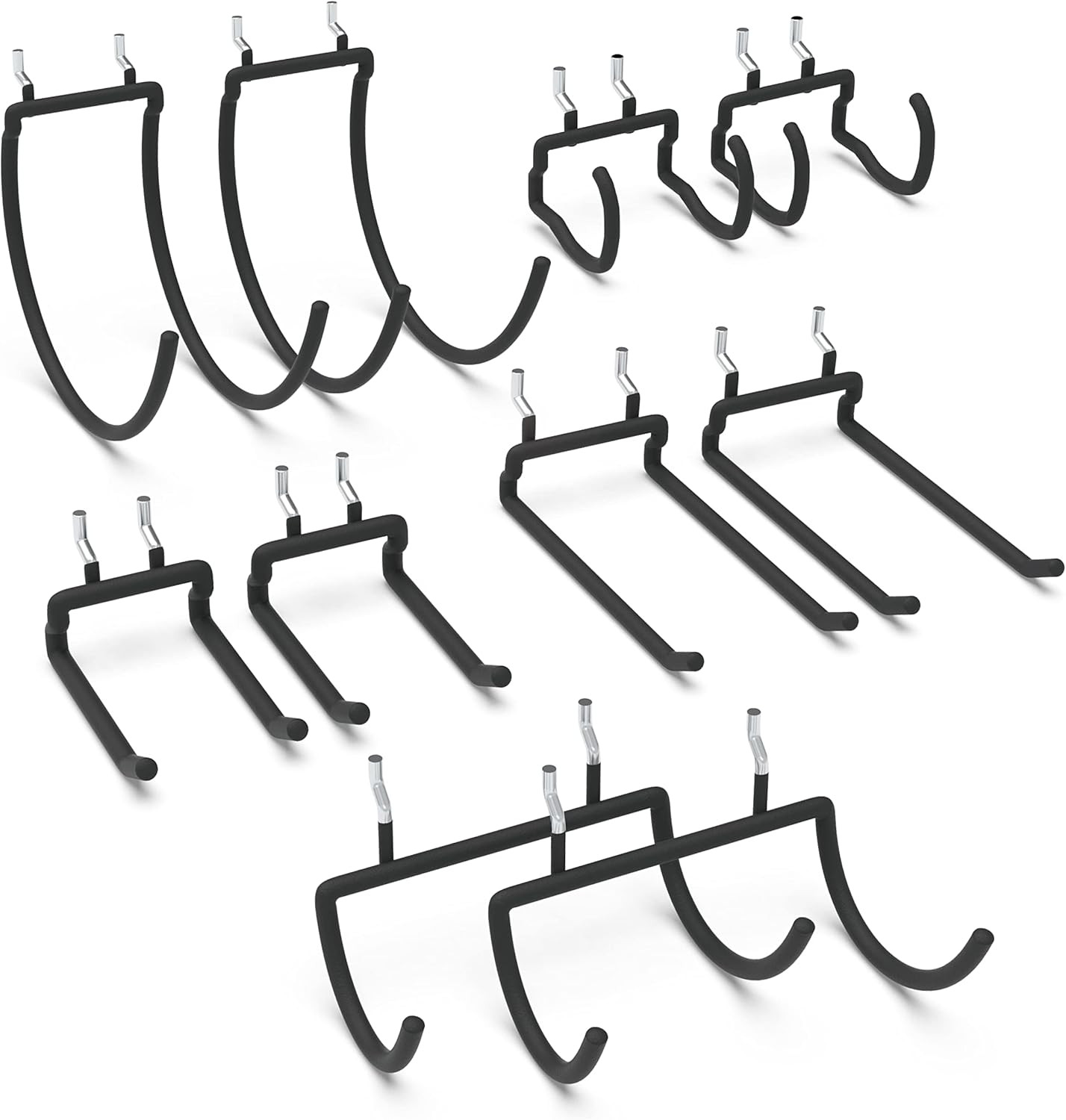 10 Pack Pegboard Drill Holder Utility Hooks for 1/4 Inch Pegboard | Tool Holders
