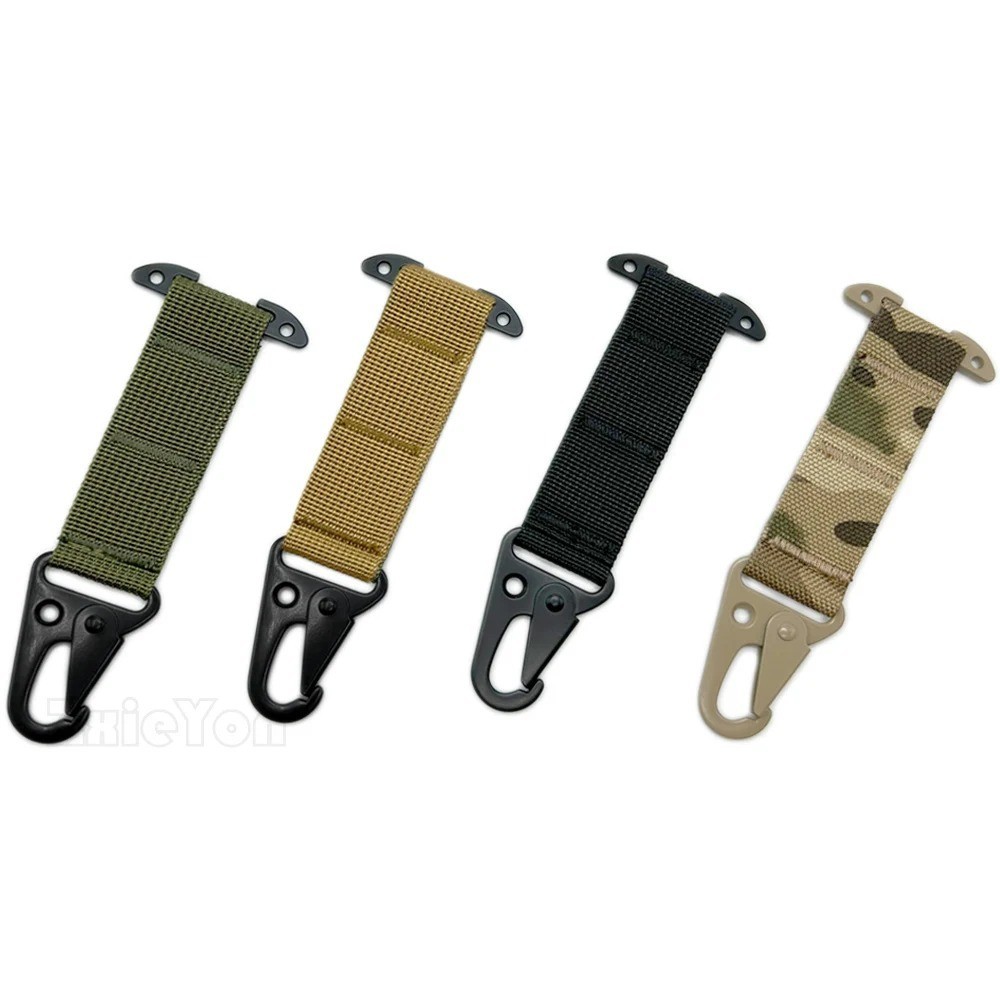 Tactical MOLLE Belt Clip: T-Mount with HK Hook for Backpack & Vest Accessories