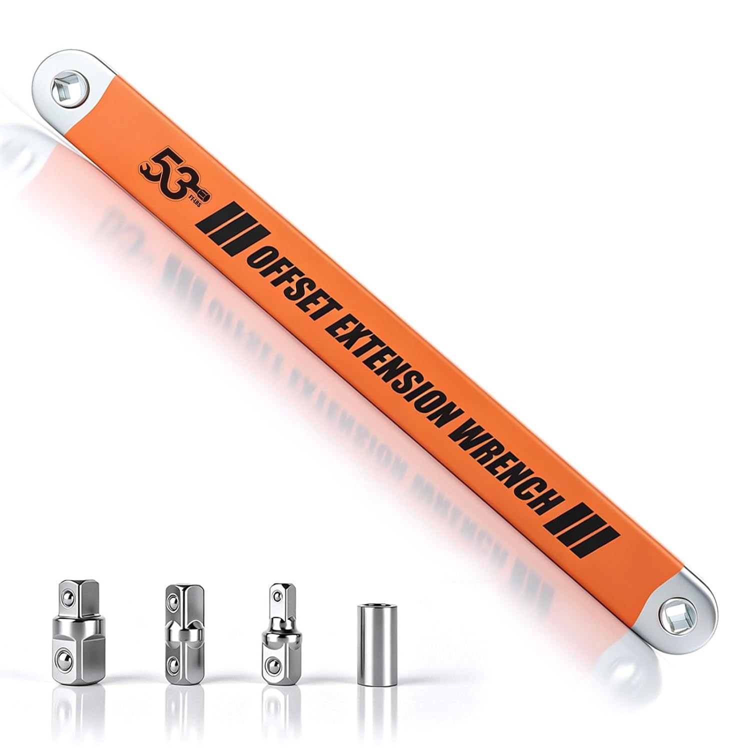 Offset 15.4 Inch Extension Wrench 3/8" Drive Chain Driven Impact Ready 53FT-LB