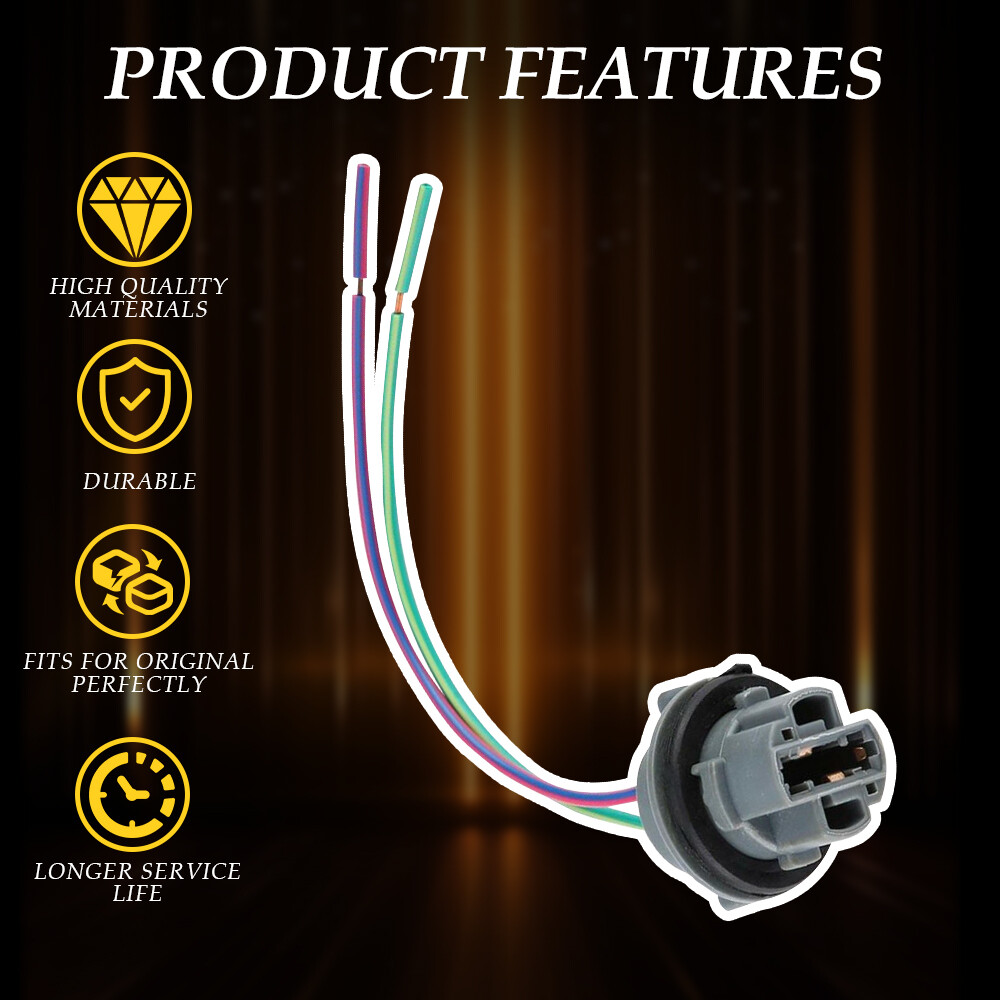 7440 Bulb Pigtail Wire Female Front Socket Turn Signal Light Harness Connector