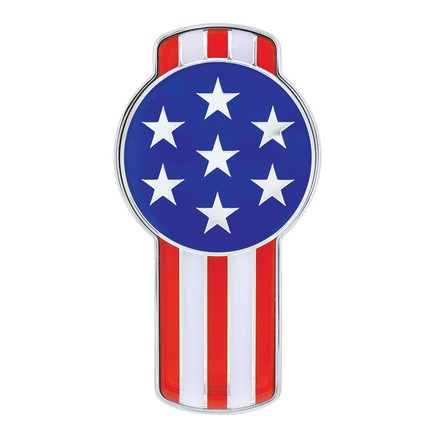 United Pacific 10966 Emblem, "USA Flag" Chrome Die Cast Side Vent