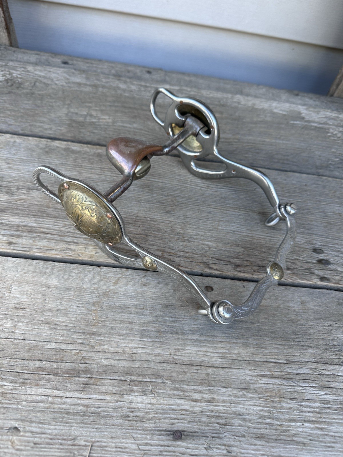 Horse Tack - 5” Miller’s Bit & Spur Silver & Gold Western  Salinas Curb Show Bit