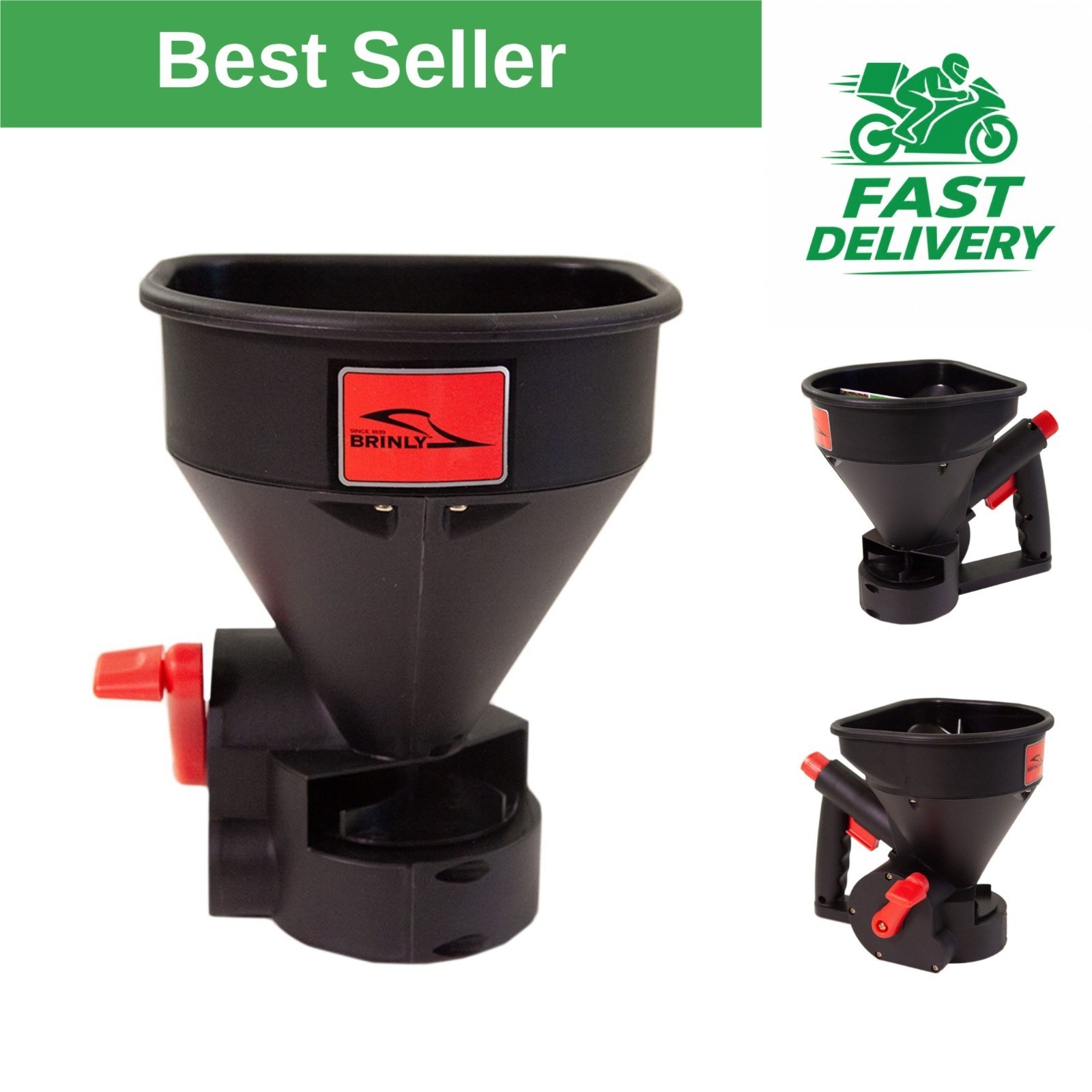Brinly 5lb Handheld Spreader for Seed, Ice Melt & Fertilizer