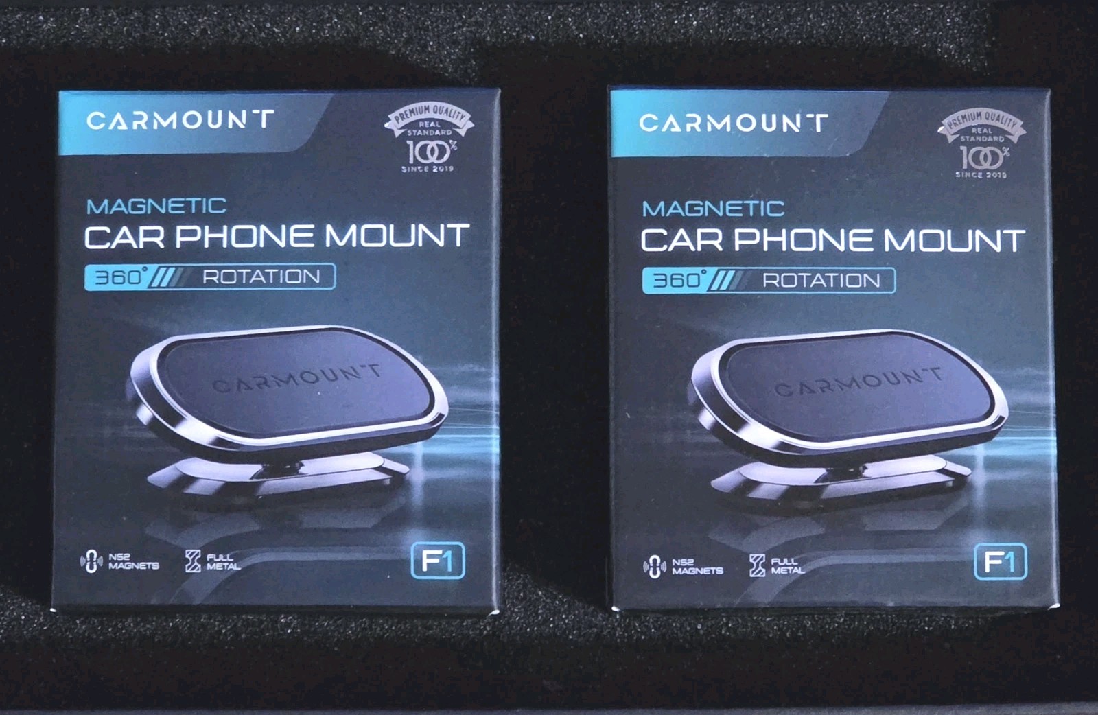 Lot Of 2 Carmount F1 Magnetic Car Phone Mounts, 360 Rotation New Buyer Gets Both