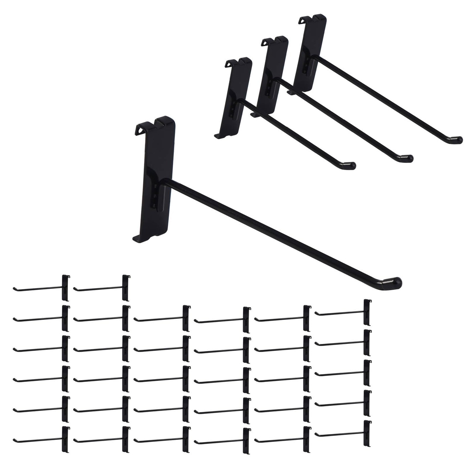 32 PCS 8 Gridwall Hooks, Protective Head, Heavy Duty Display Hook, Panel, Black