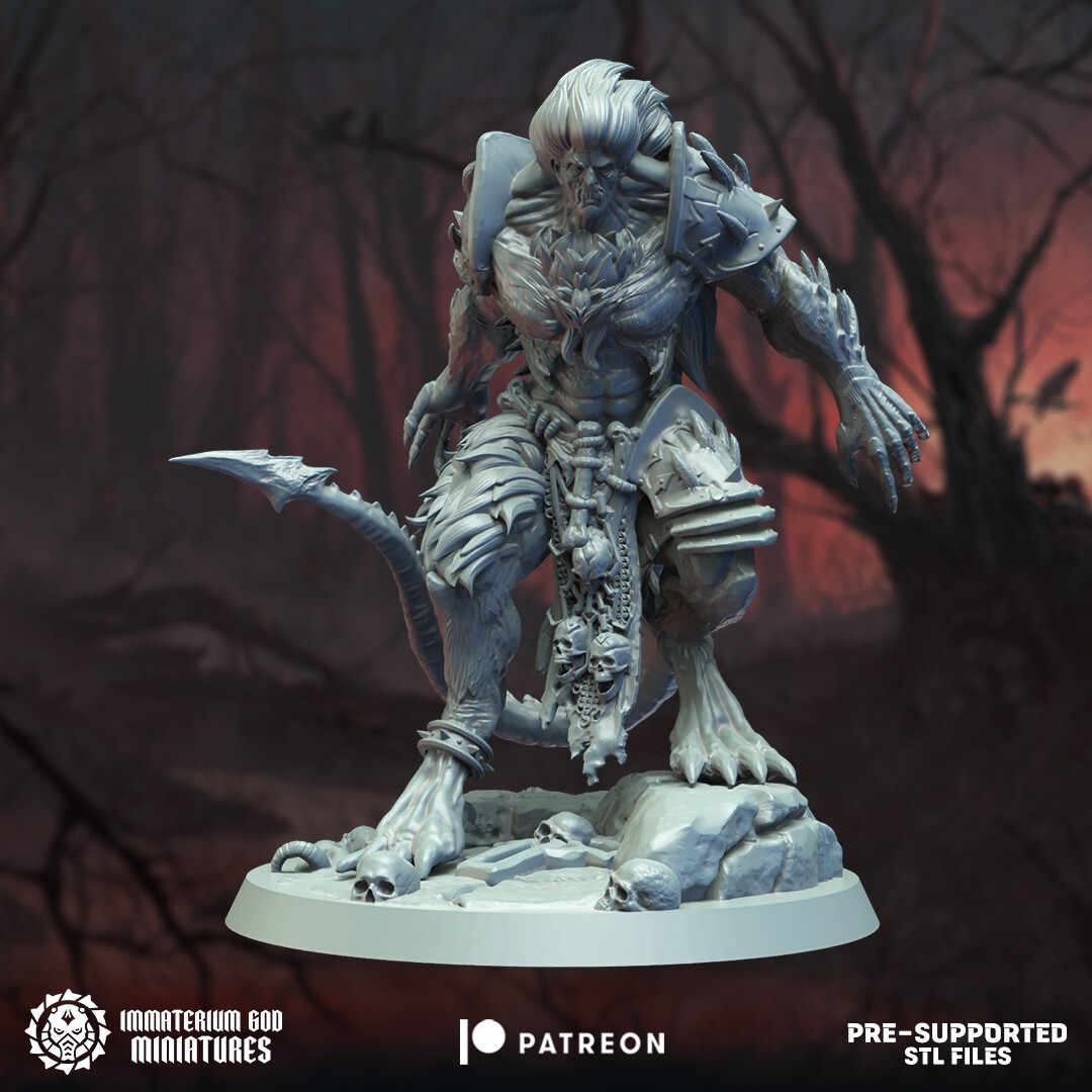 1 Primal Bloodseeker, Immaterium God, Giant Feral Vampire Fantasy Miniature