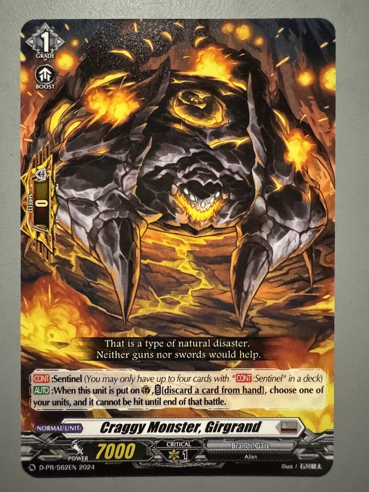 CARDFIGHT VANGUARD CRAGGY MONSTER GIRGRAND (BRANDT GATE) D-PR/562EN
