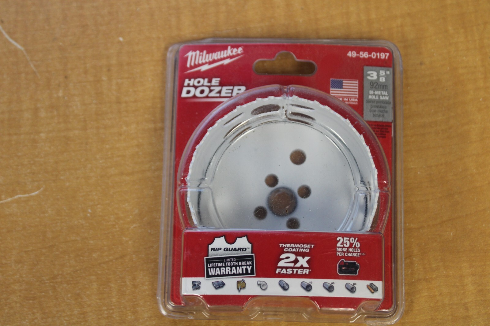 NEW! Milwaukee Hole Dozer Bi-Metal Hole Saw 3-5/8"  49-56-0197 FAST FREE SHIP!