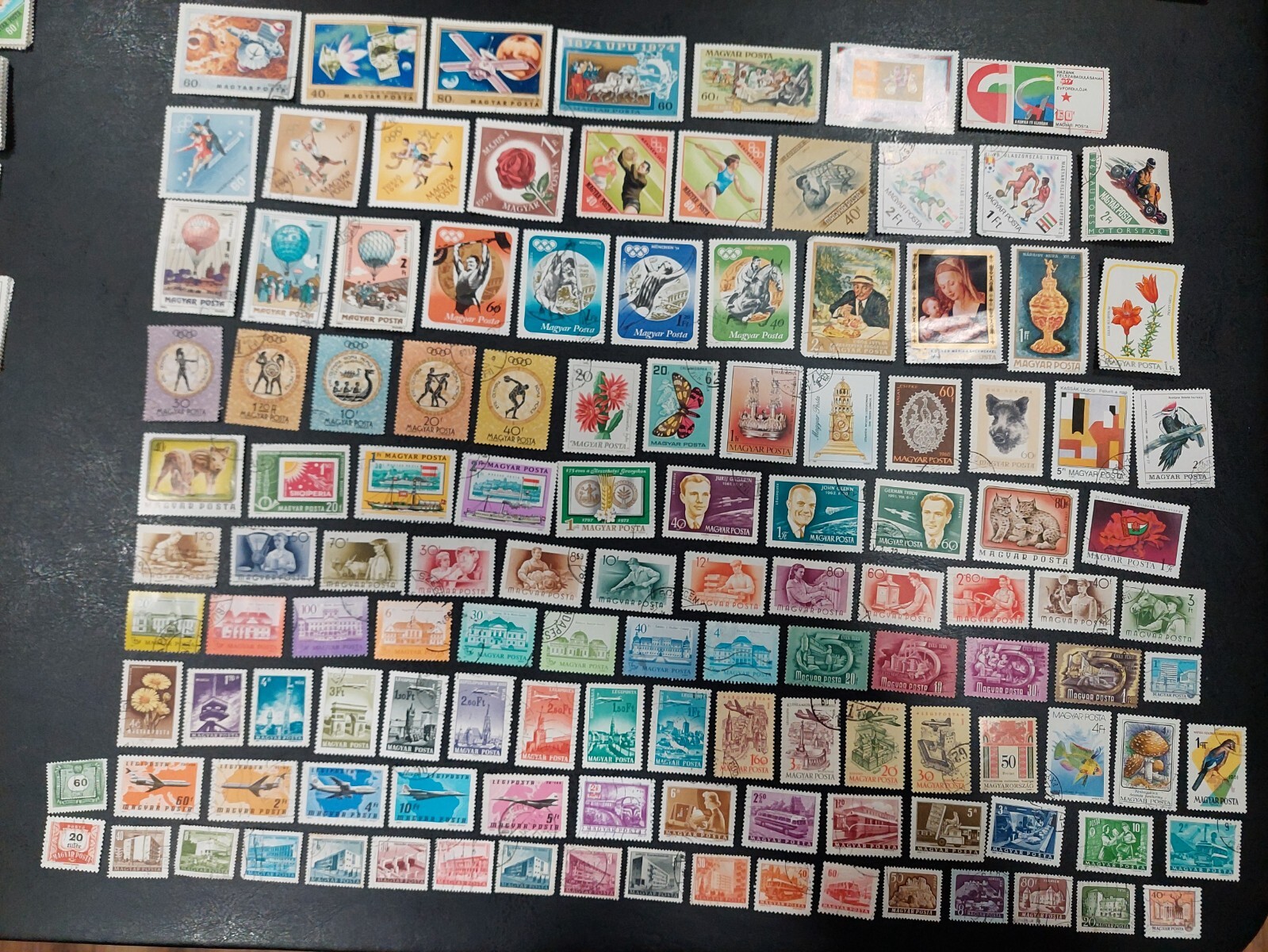 Hungarian lot of 150 used stamps, no duplicates, great selection