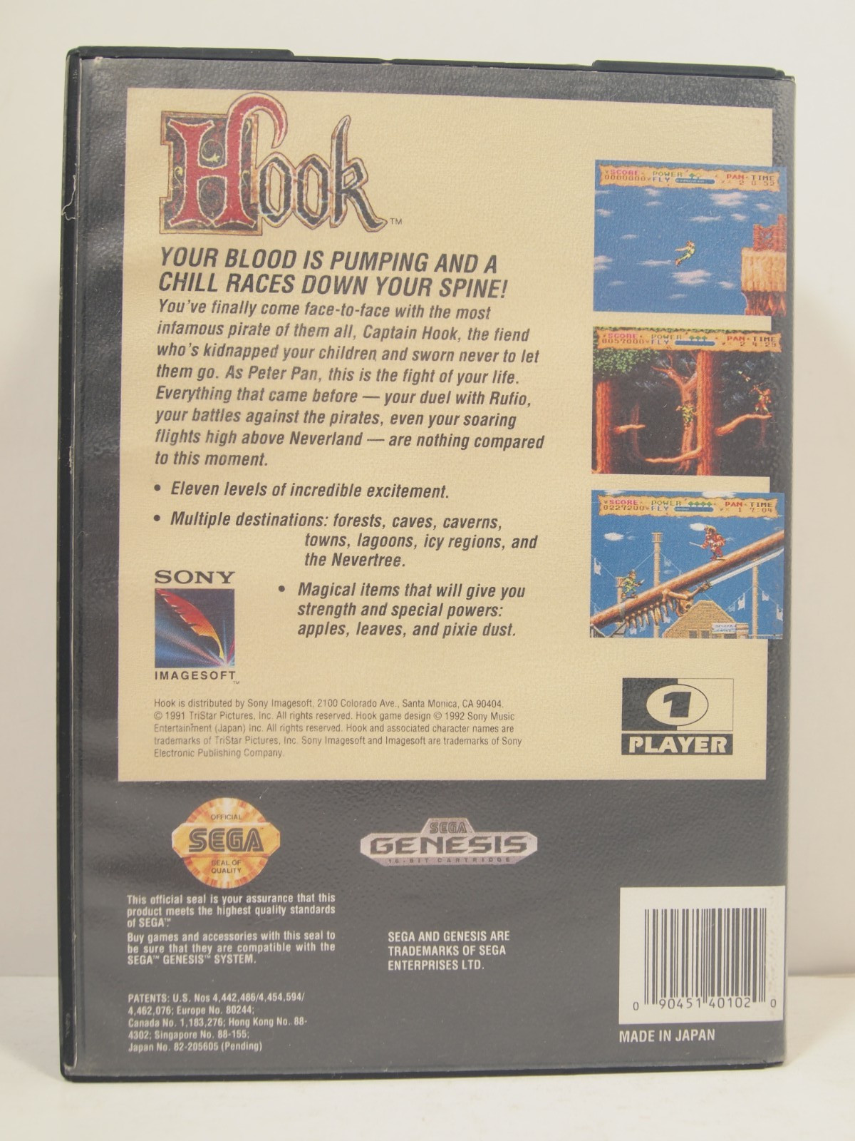 Hook Case (SEGA Genesis) Authentic BOX ONLY