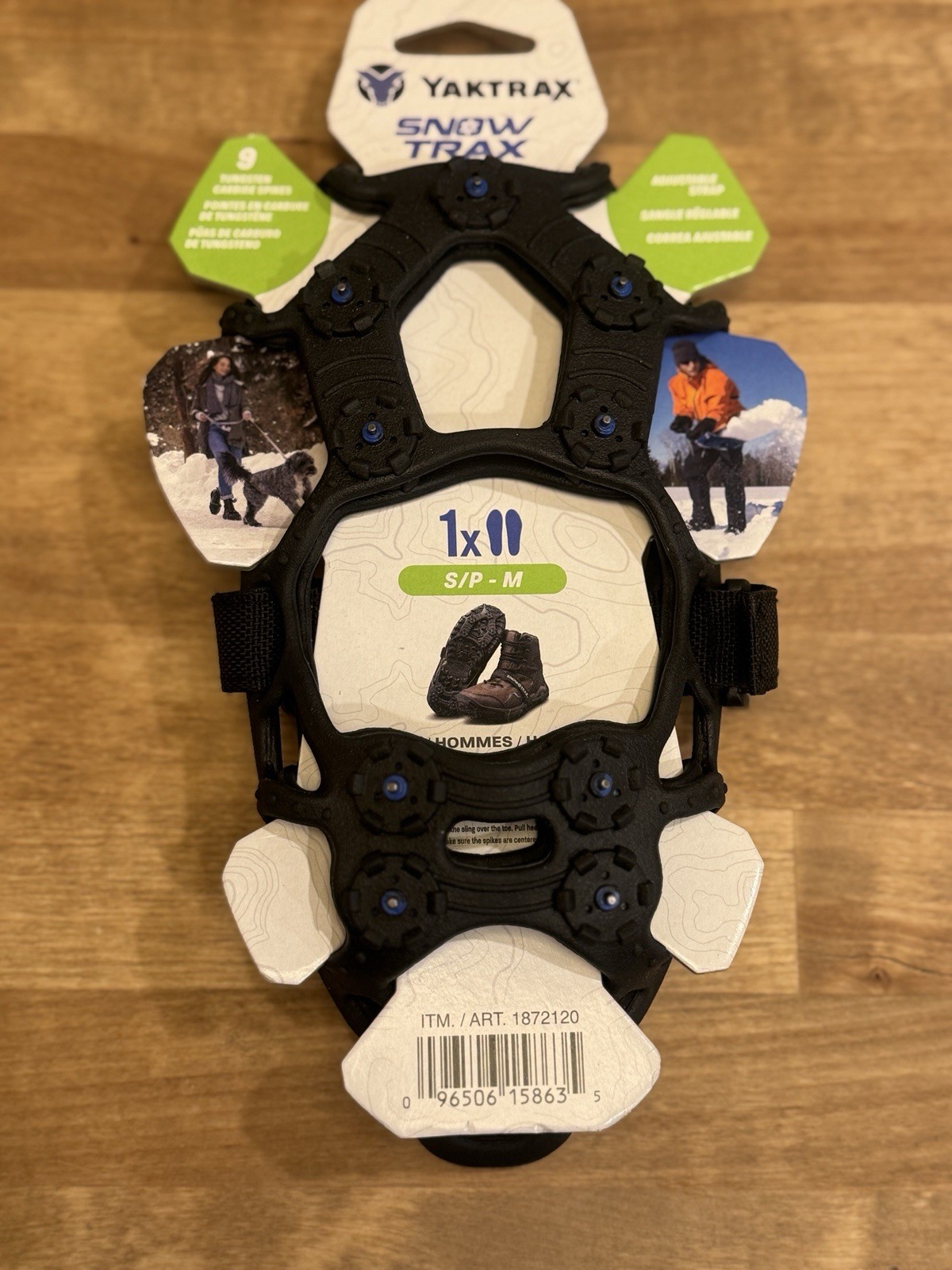 YAKTRAX Snow Trax Traction Shoes Covers with Spikes & Strap Men & Women S/M