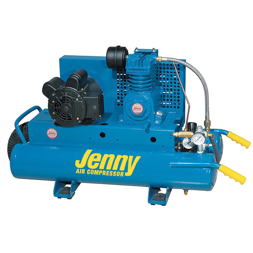 JENNY K15A-8P-115/1 Portable Air Compressor,7.8 gal, 1.5 hp 26JY12