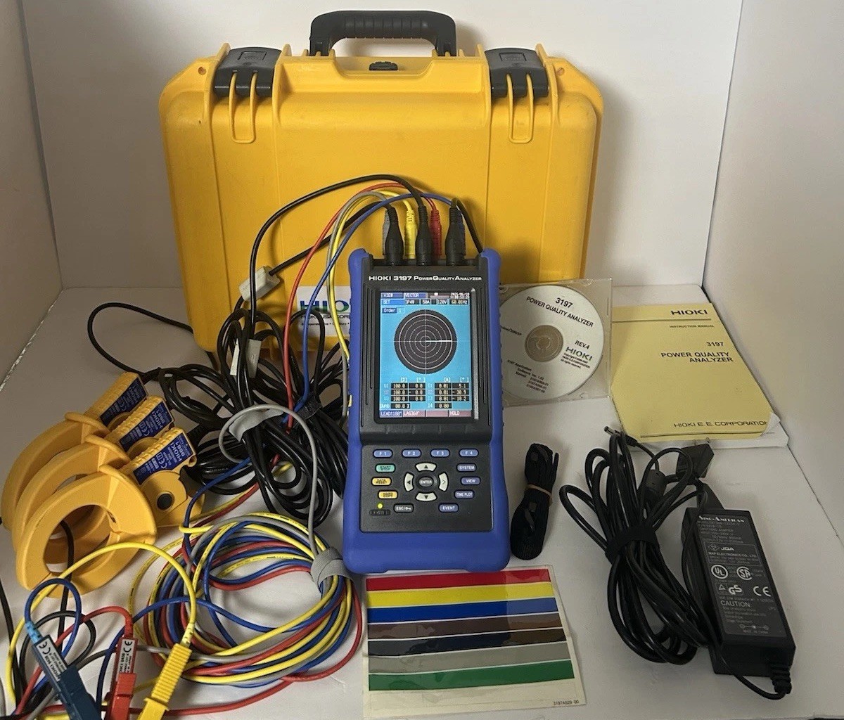 Hioki 3197 Three Phase HandHeld Power Quality Analyzer Meter