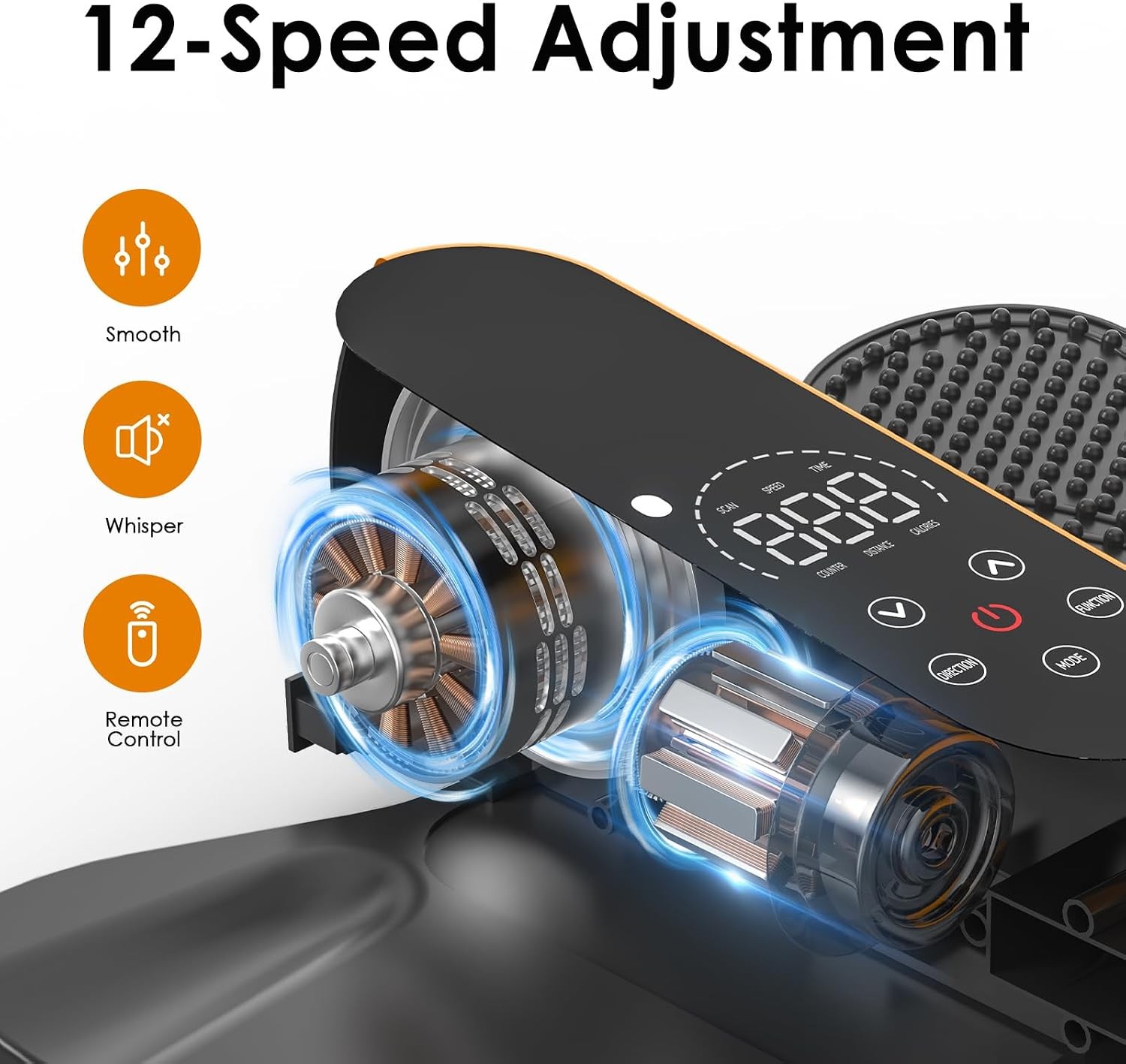 Under Desk Elliptical Machine Senior Mini Elliptical Leg Exerciser W/ Remote