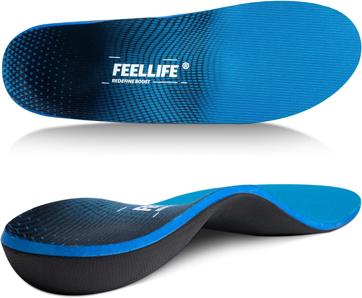 Plantar Fasciitis Insoles, High Arch Support Inserts for Men Women, Heavy Duty F