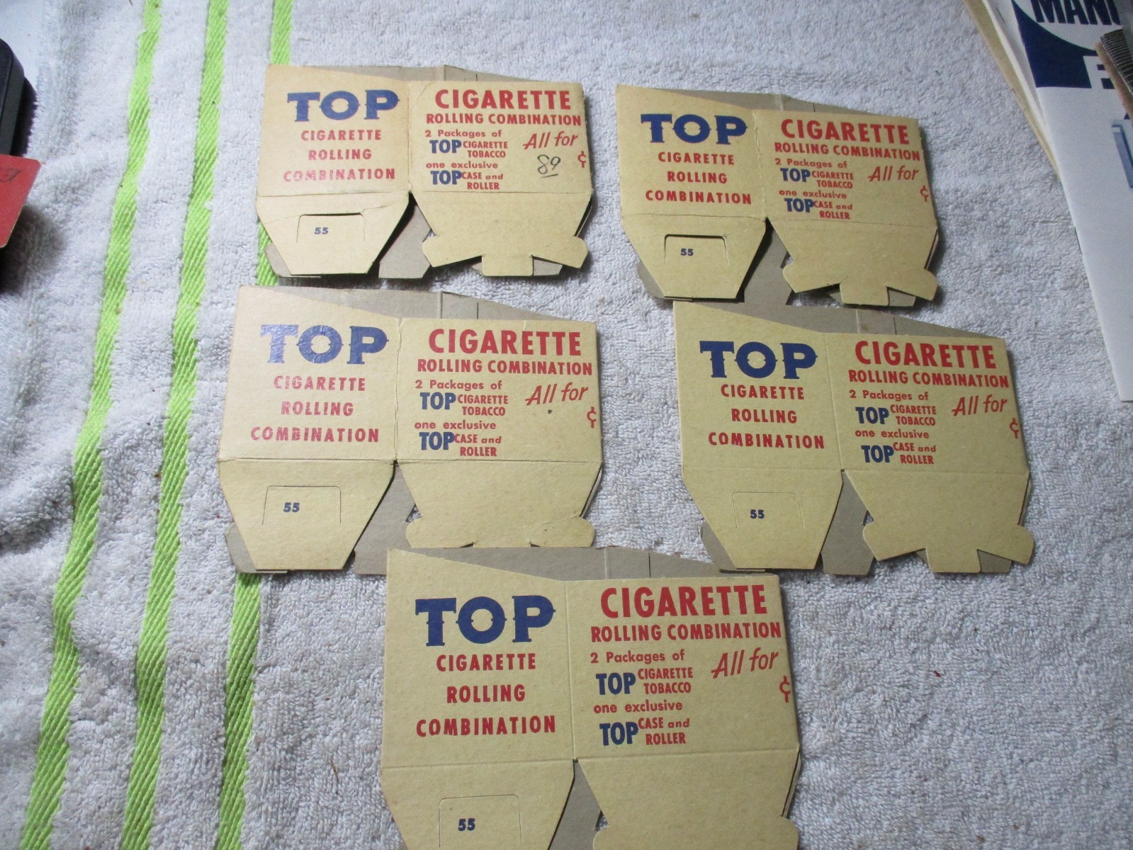 5 Vintage TOP Tobacco Cigarette Roller  unused boxes rare