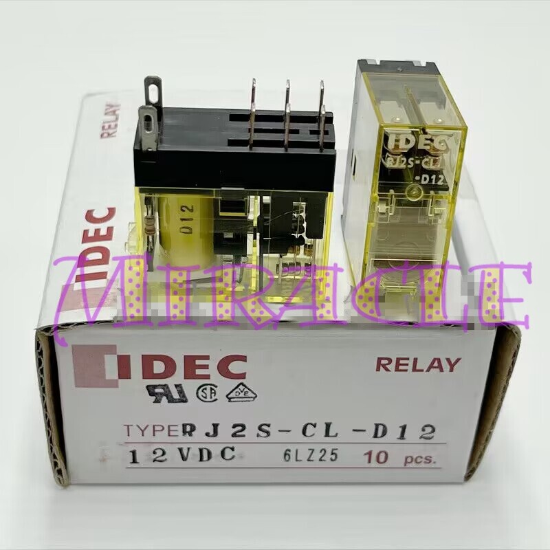 10PC/BOX NEW FOR IDEC RJ2S-CL-D12 12VDC Relay 8 Feet Two groups conversion
