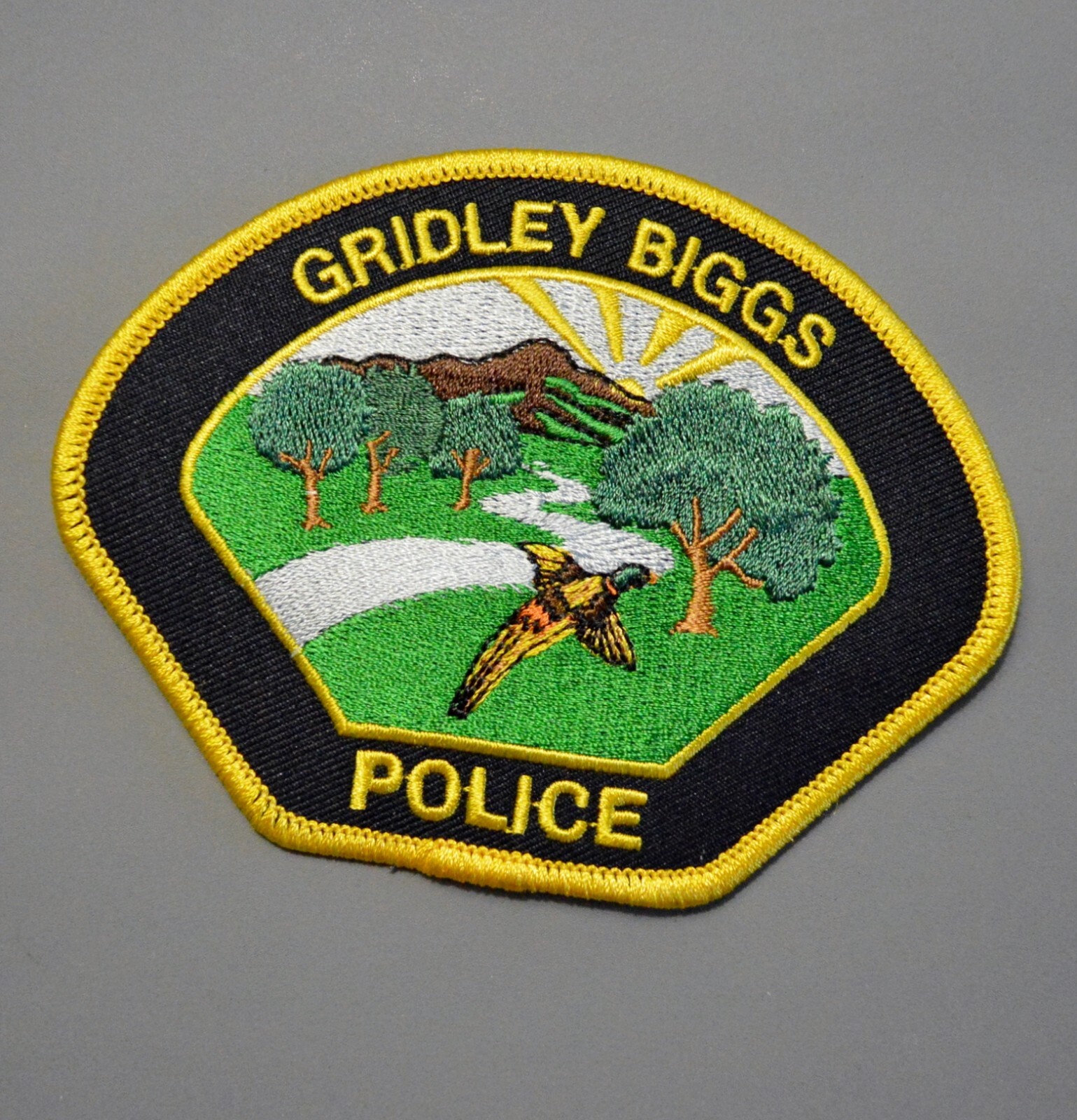 Gridley Biggs Police Manufacture's Sample Patch #3 ++ Mint Colusa County CA