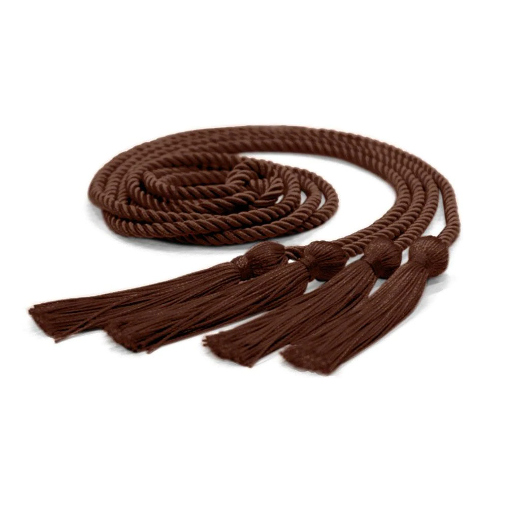 Endea Graduation Double Honor Cord Brown for High School & College