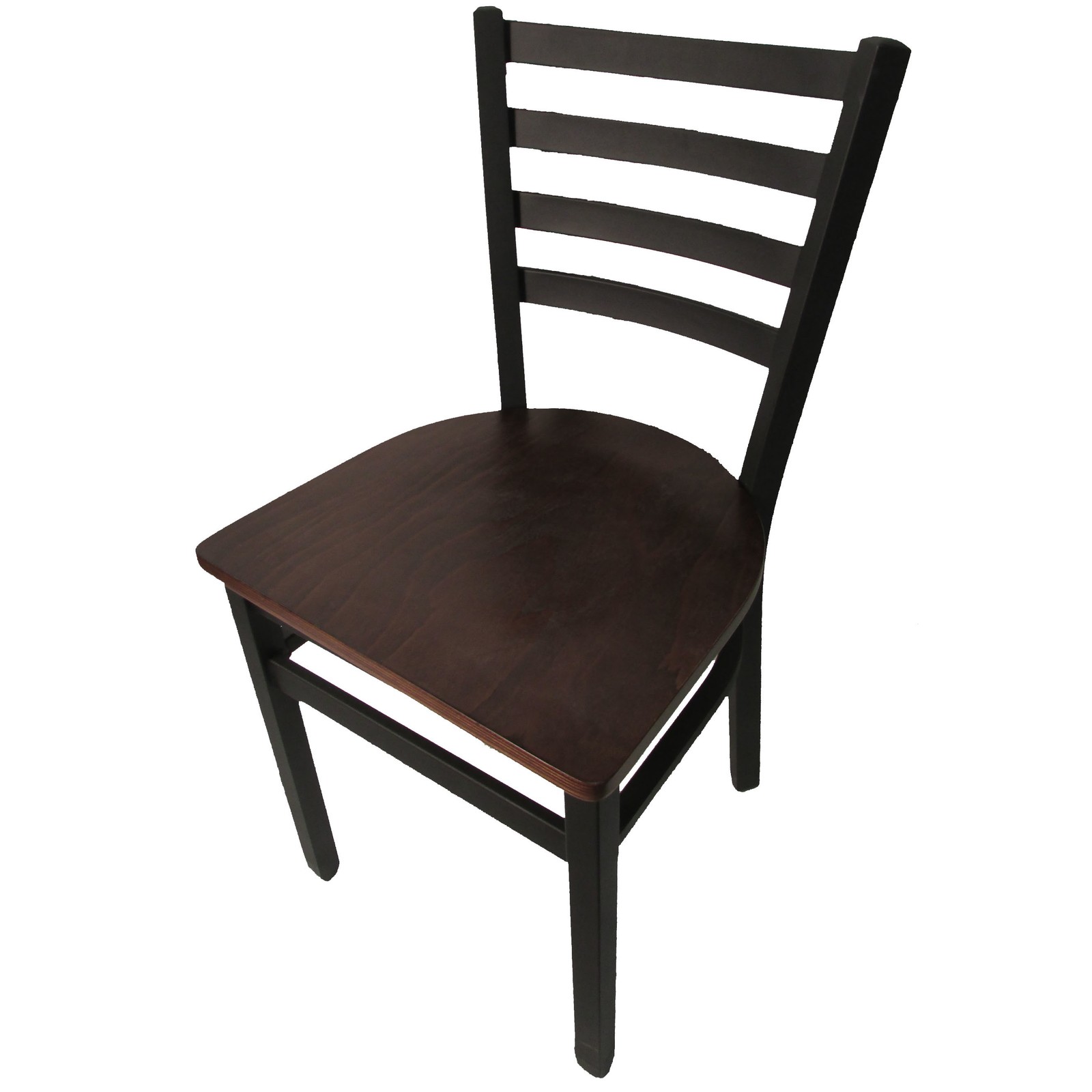 Oak Street Mfg SL2160SVWA Ladderback Dining Chair w/Walnut Wood Seat