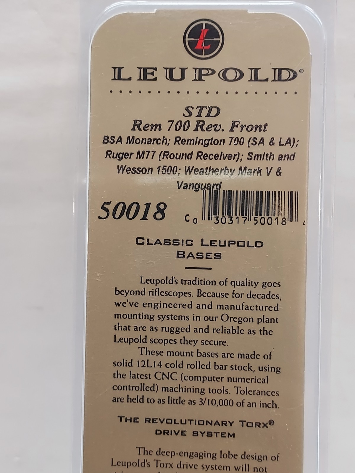 Leupold 50018, STD Rem 700 Rev. Front - 0313261