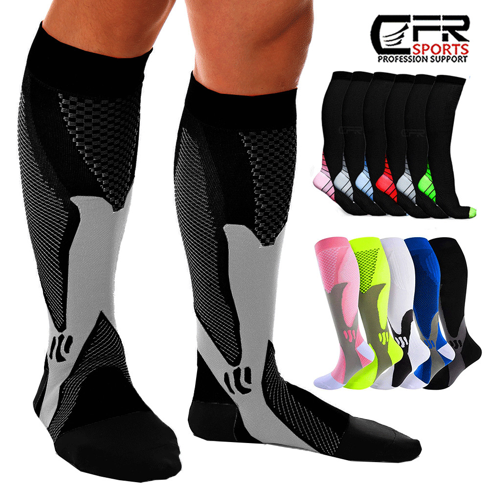 Compression Socks Stockings Knee High Womens Mens Sports 20-30 mmHG S/M - X/XL
