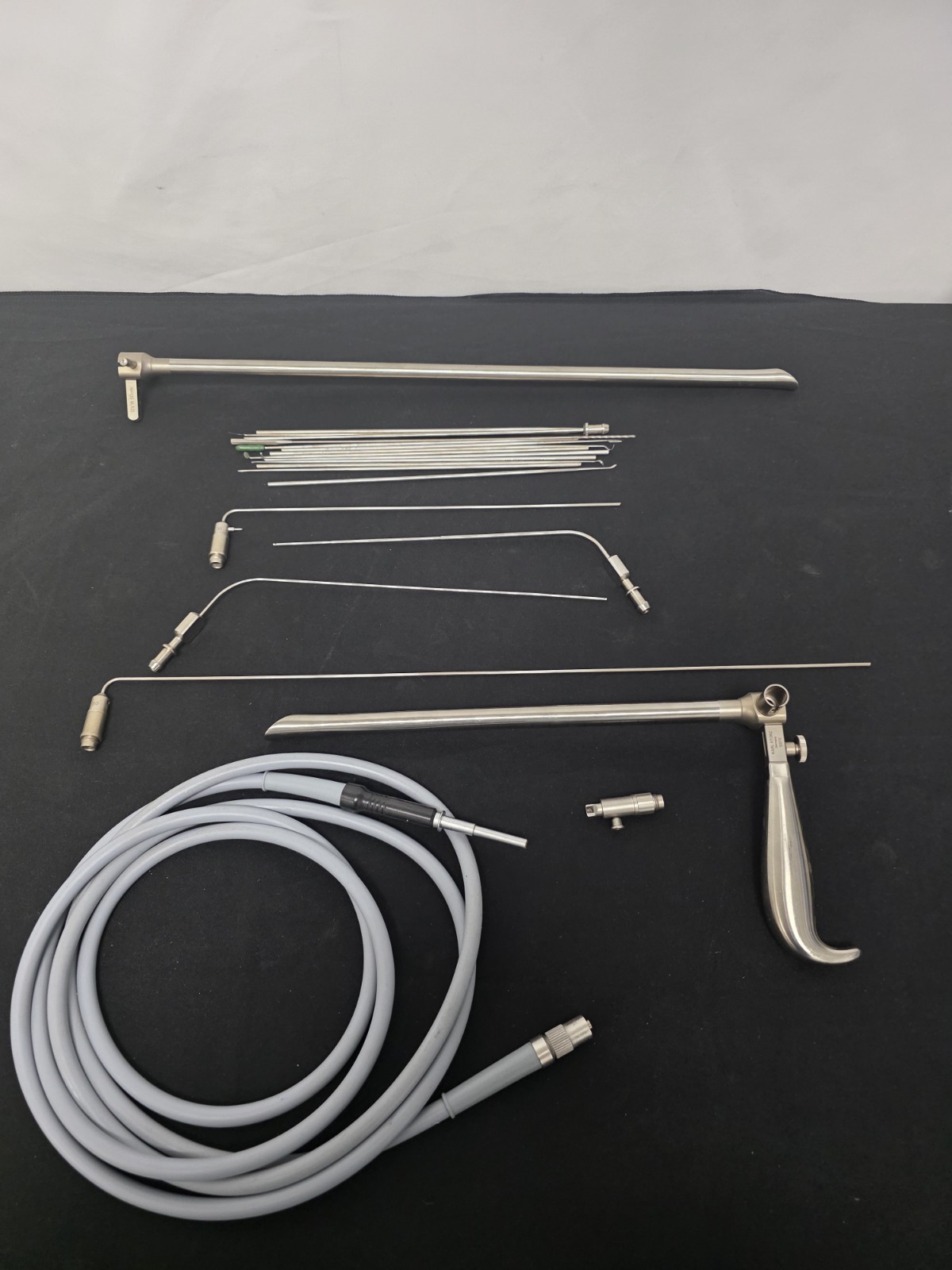 K. Storz Rigid Bronchoscope Set w/ Prismatic Light Deflector & Cable w/ Case