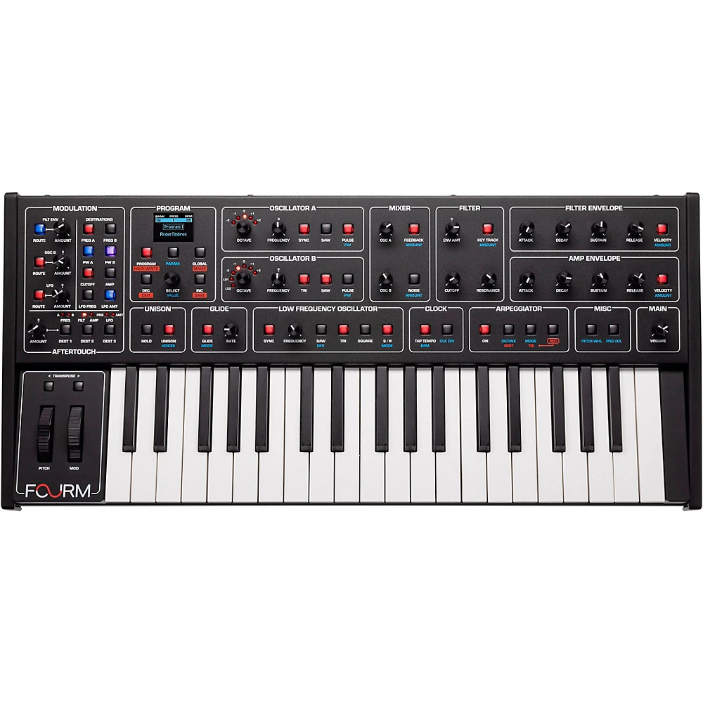 Sequential Fourm Compact Polyphonic Analog Synthesizer