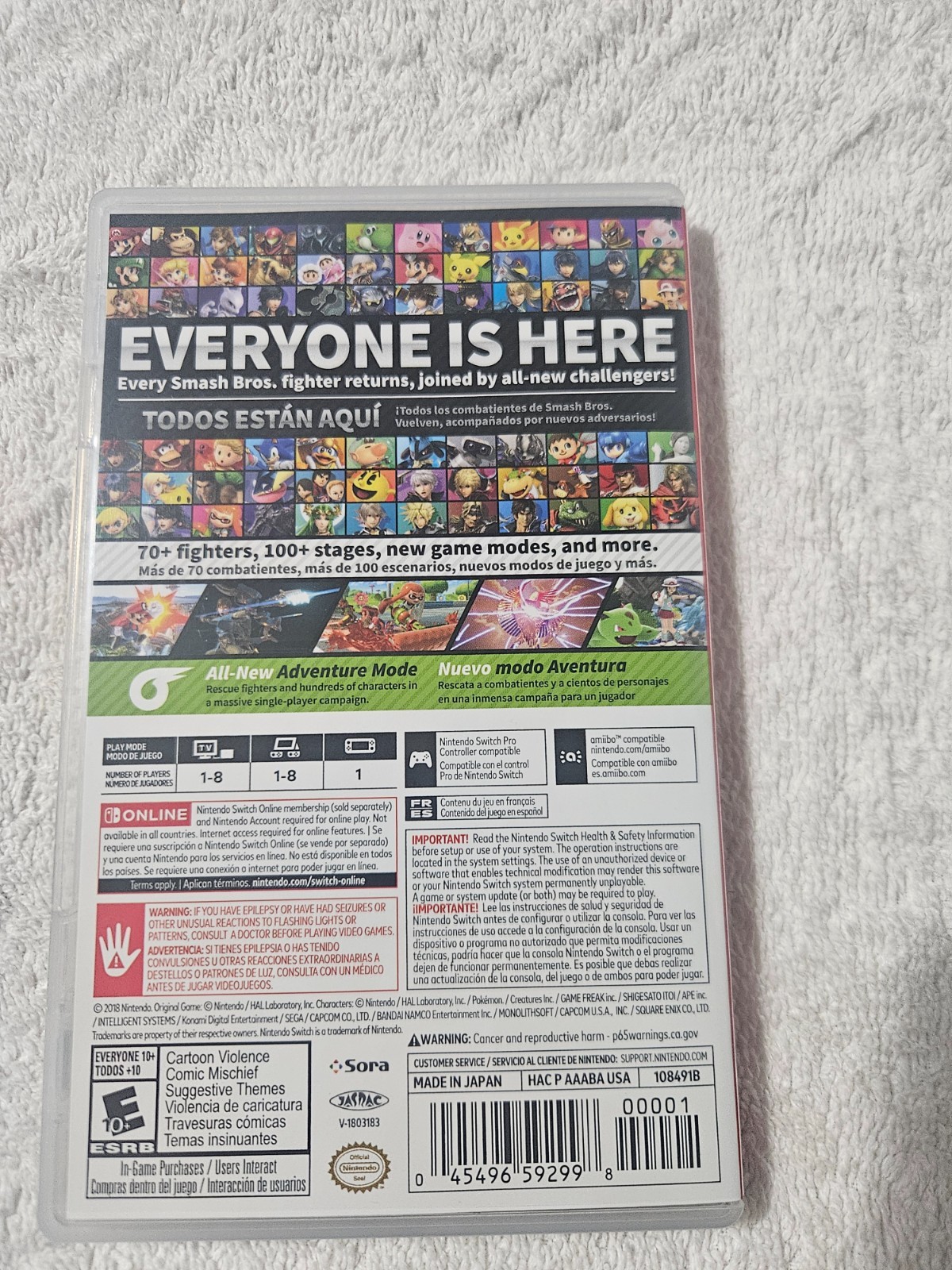 super smash bros case
