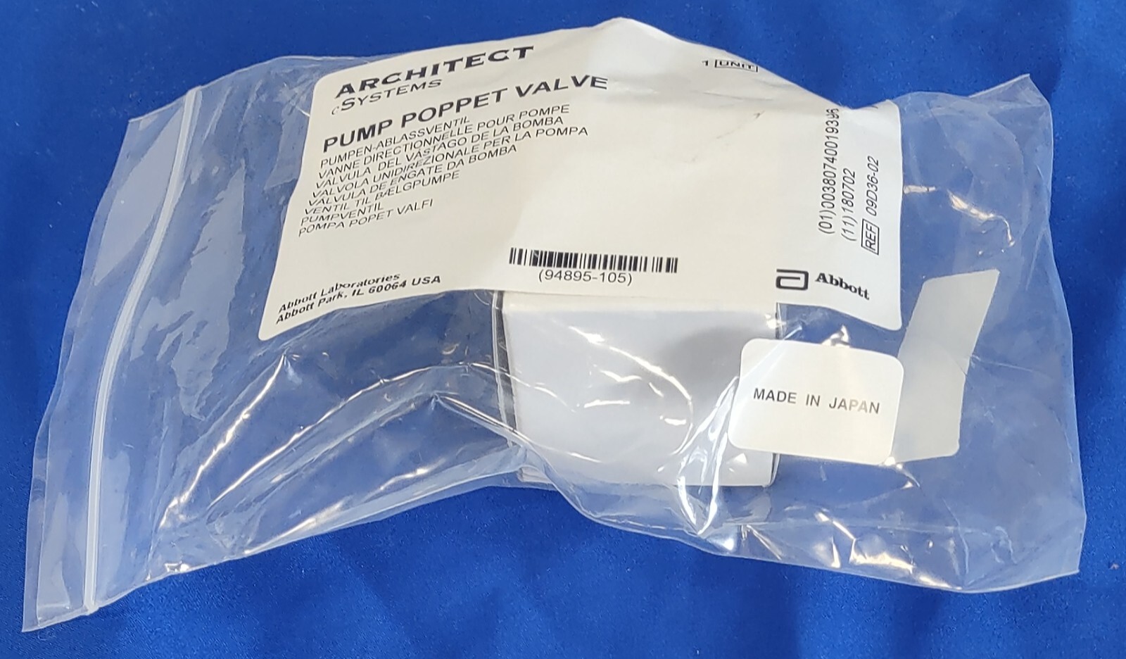Architect cSystems Pump Valve P/D# 09D36-02