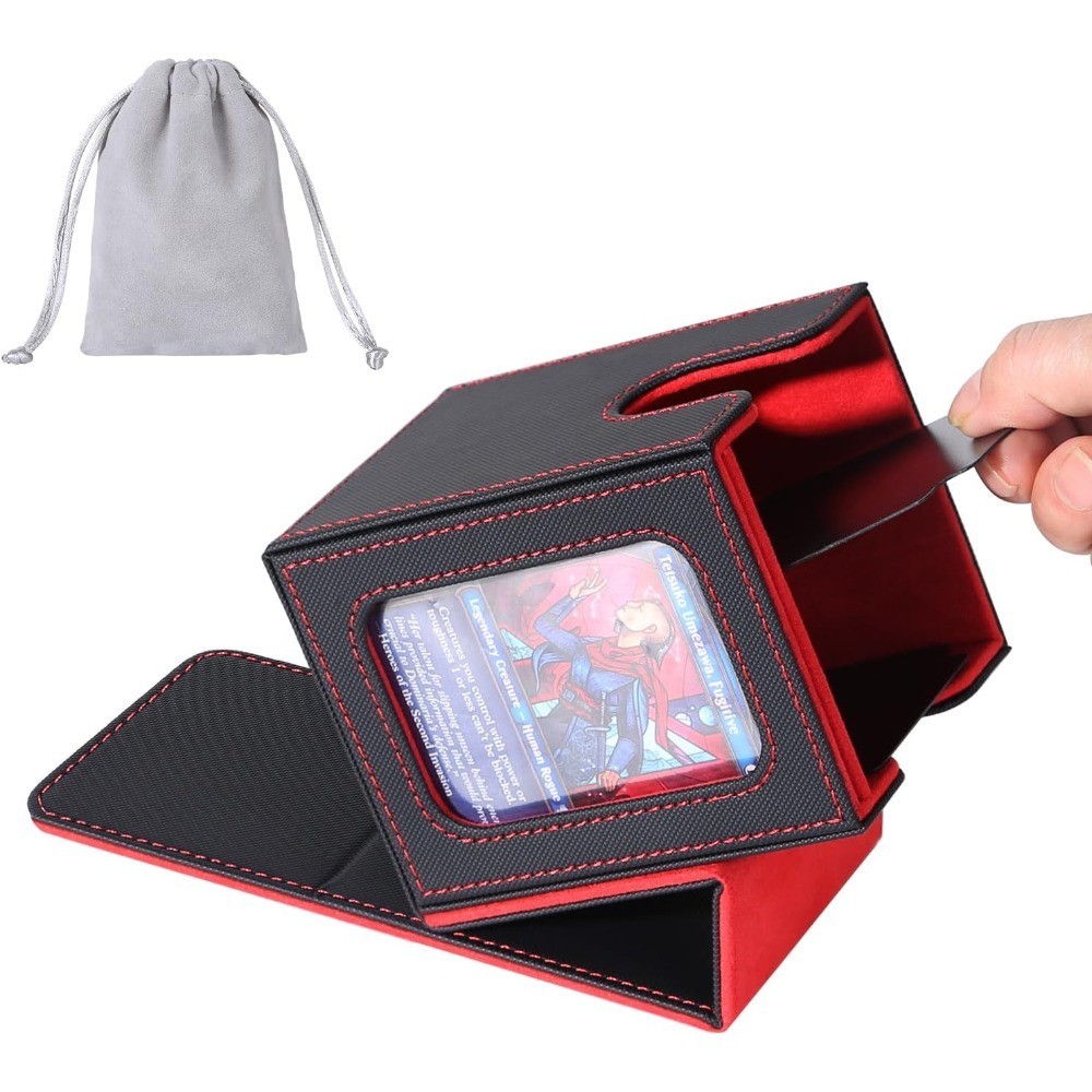 MTG Deck Box for Commander Display,Card Deck Box Fits 100 Double Sleeved Cards,
