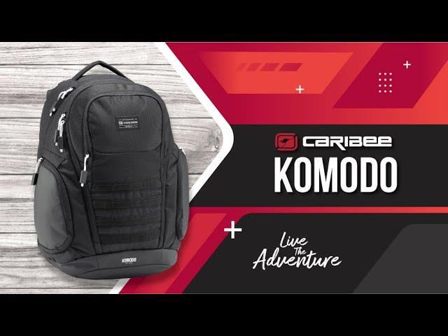 Caribee Komodo 42L Team backpack Laptop School Travel Bag Daypack Bike BLACK NEW